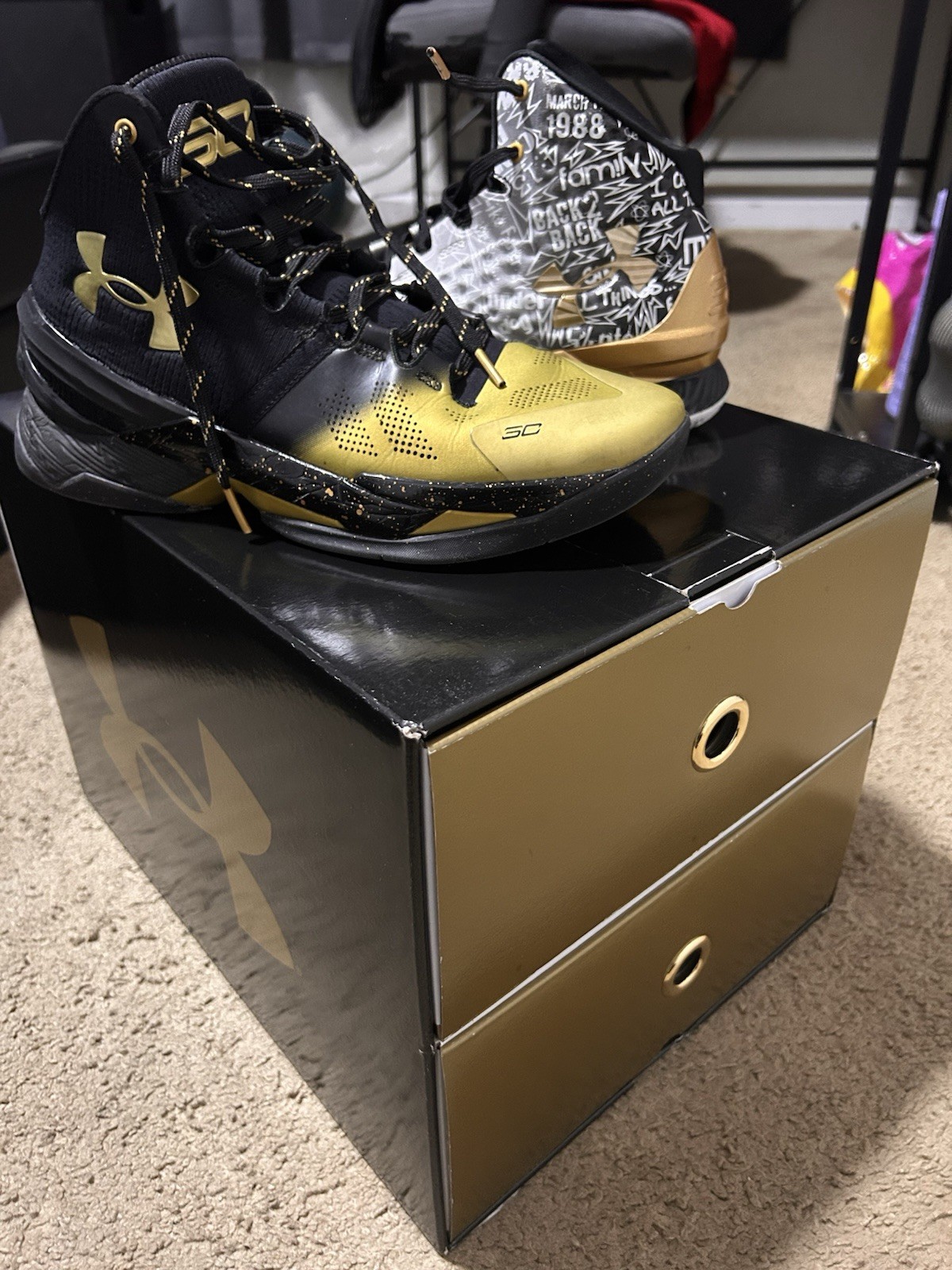 UA Curry Back to Back MVP Pack Size 8.5 Men / 10 Women – WITH ORIGINAL BOX