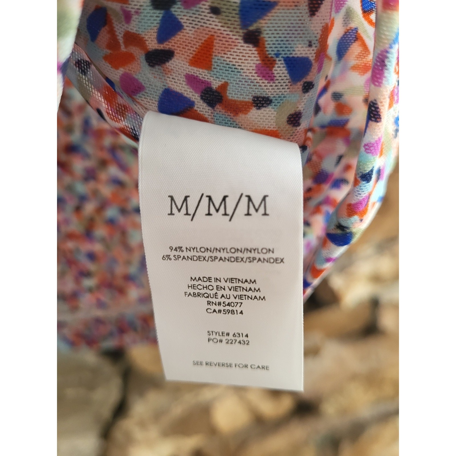 CAbi Multicolor Confetti Twist-Front Tank Top Medium NWOT