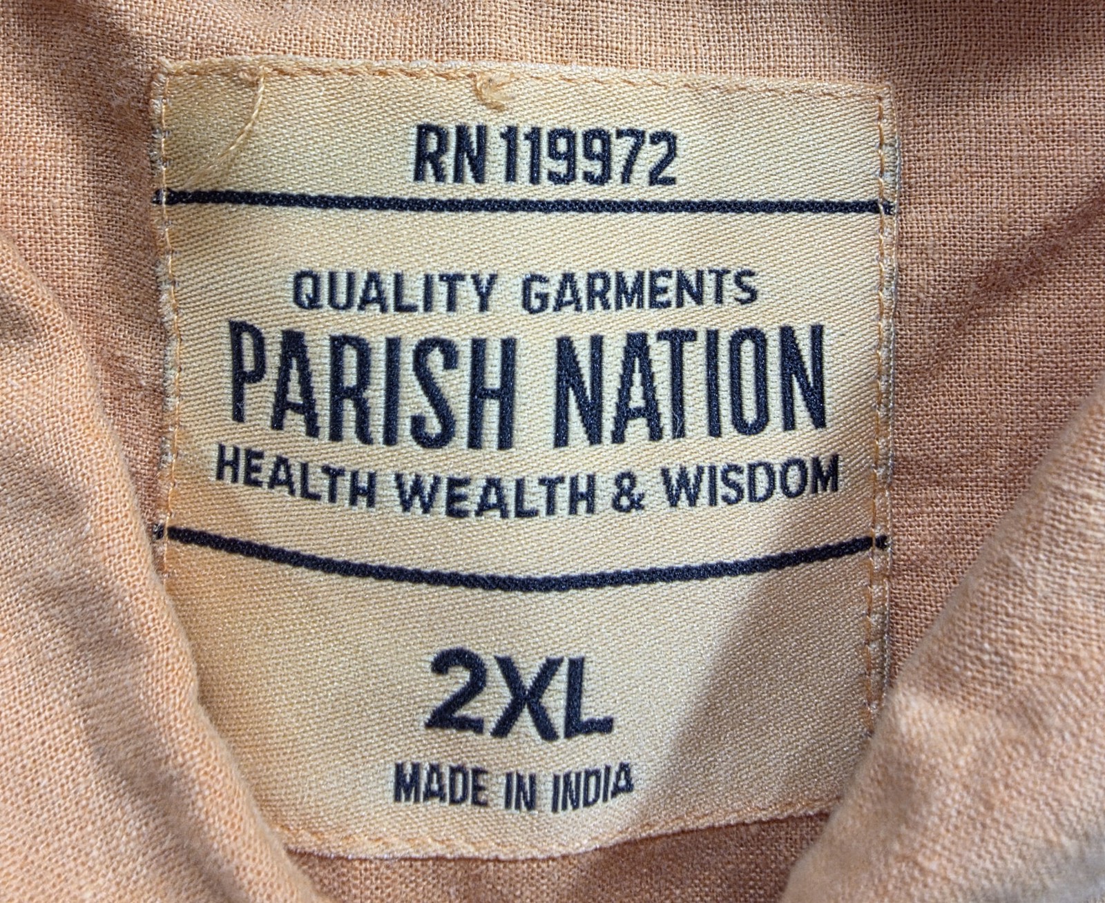 2005-2012 Parish Nation Linen-Cotton Utility Shirt Men’s 2XL