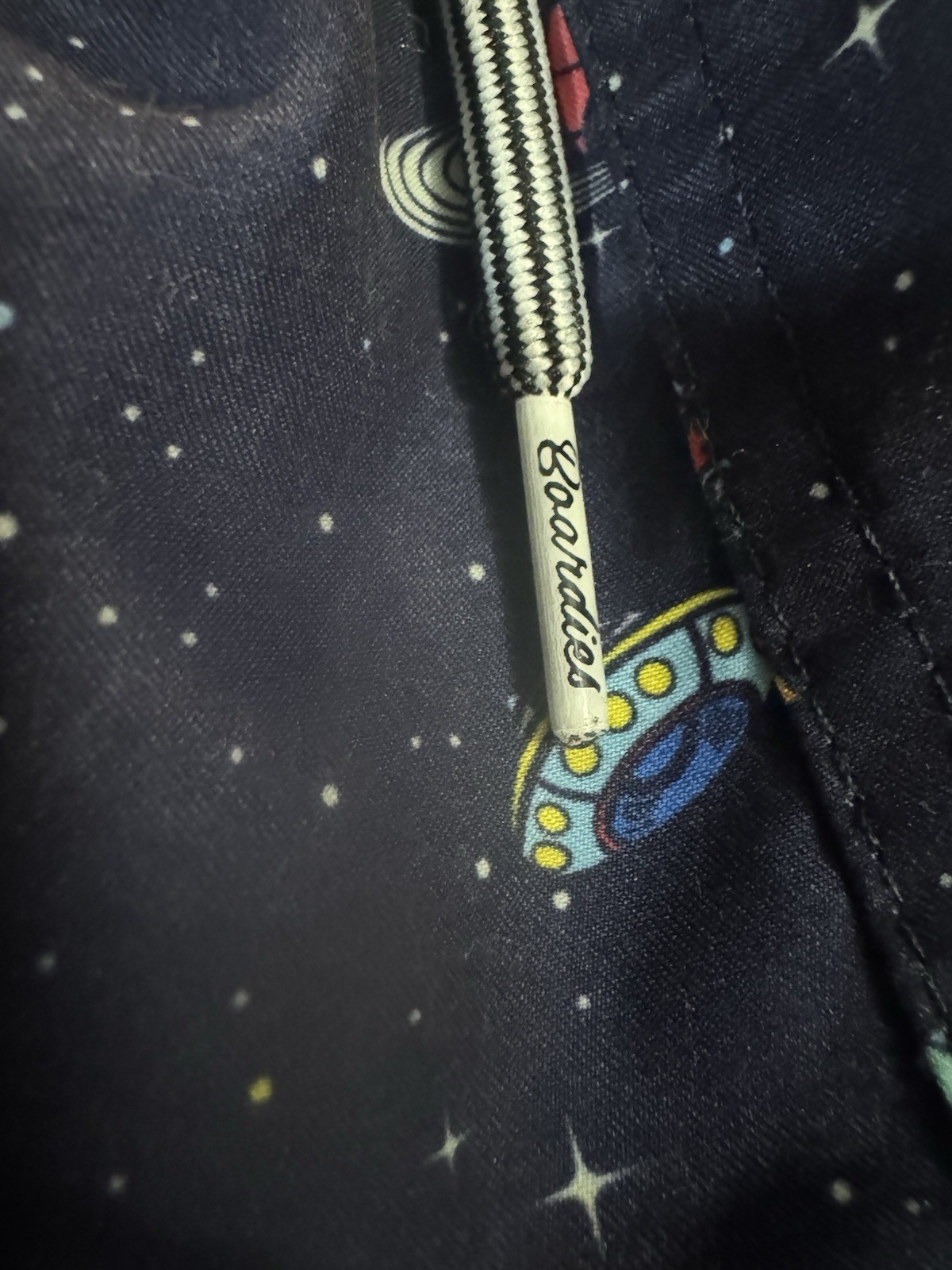 Boardies Apparel Rocket Navy Swim Trunks Size Medium stars Space