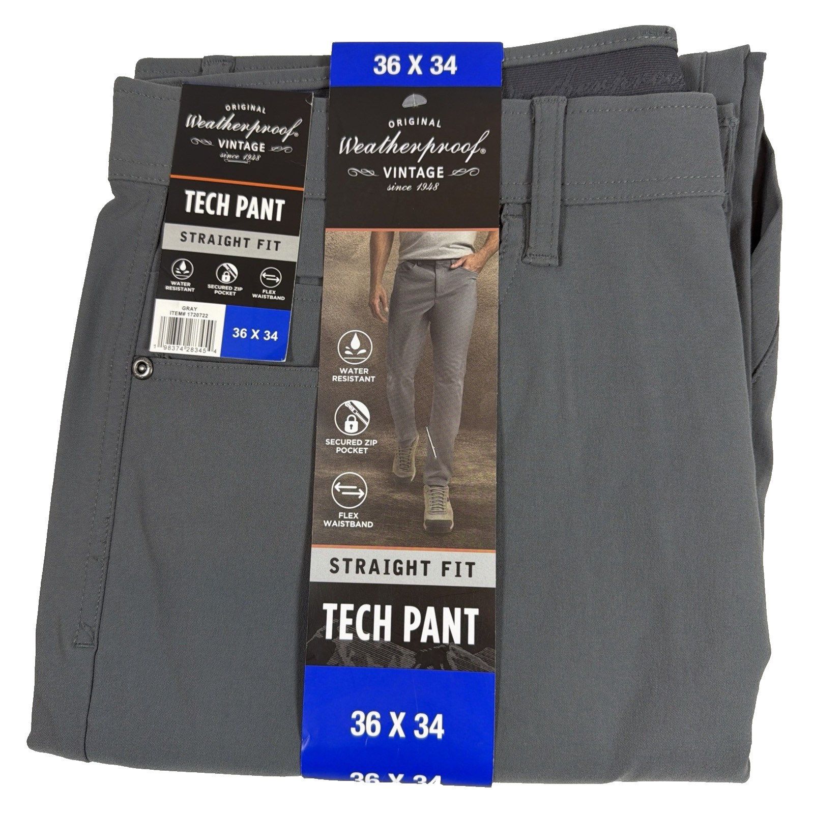 Weatherproof Vintage Men’s Tech Pant Stretch Water Resistant 5-Pocket NWT