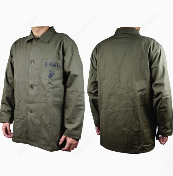 Vintage WWII WW2 USMC MARINES HBT Shirt Jacket Replica