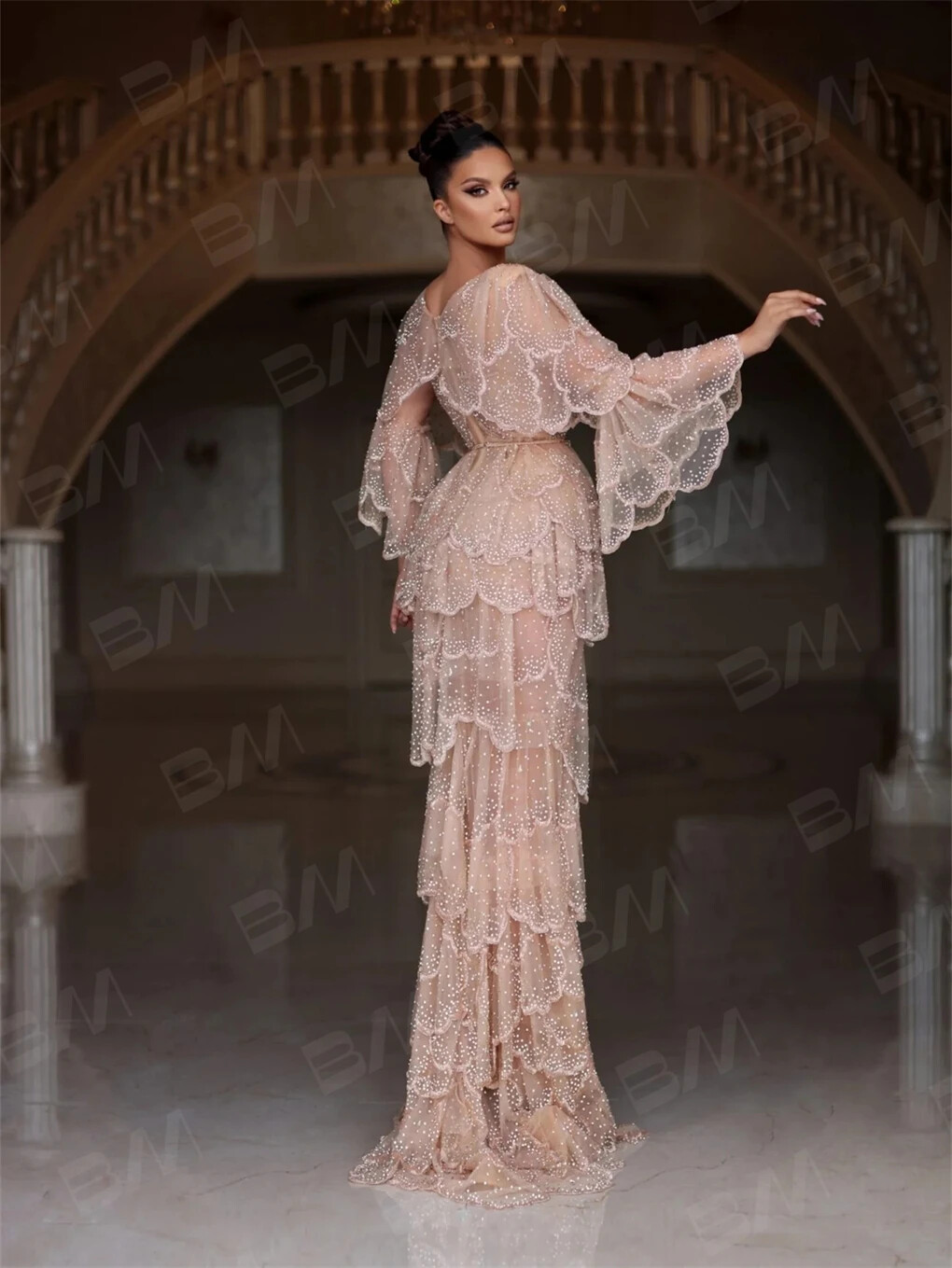 Luxury Beaded Evening Dress Ball Gown Mermaid Party and formal Dress