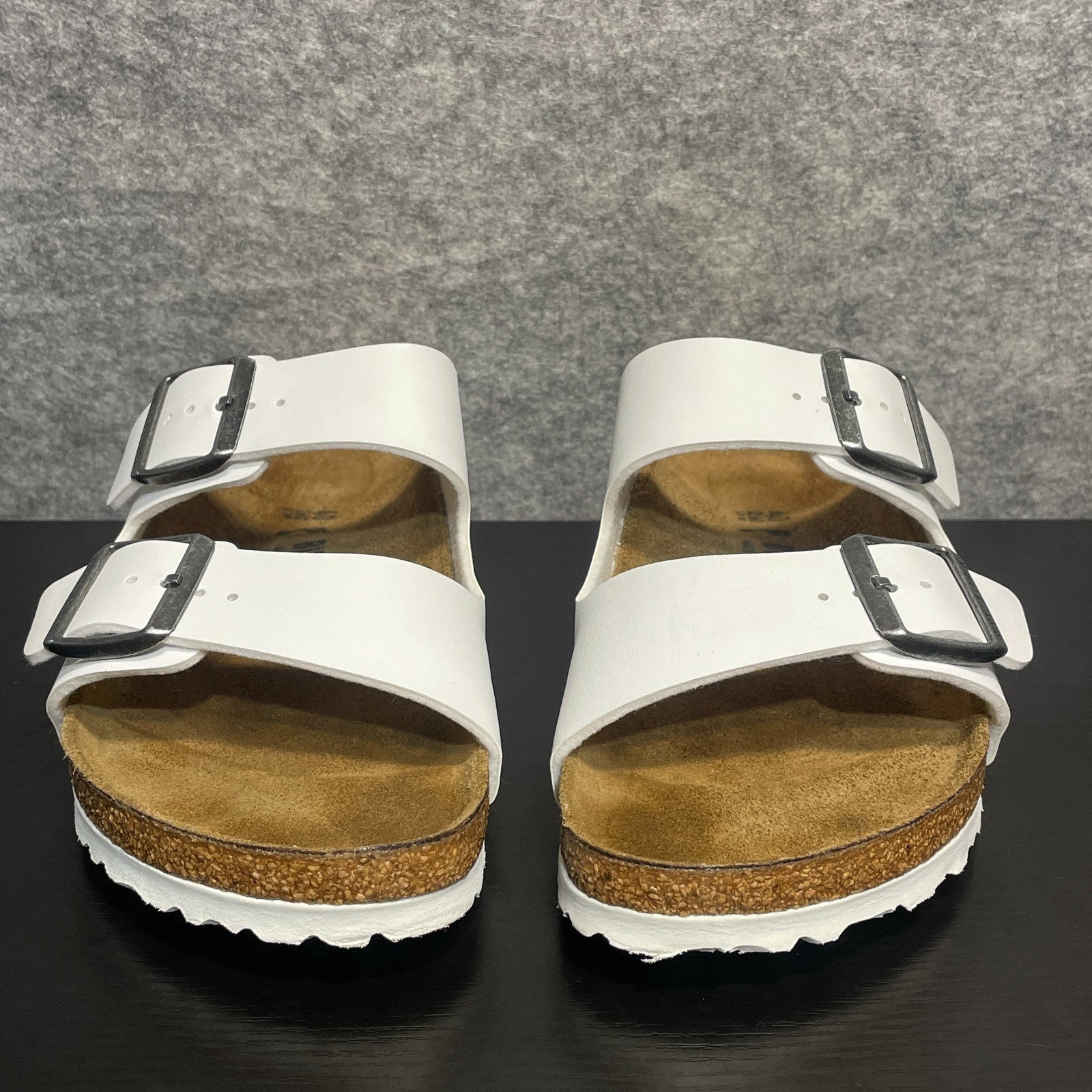 Birkenstock Arizona Birko Flor Sandals Womens EU 40 US 9 Narrow White Footbed