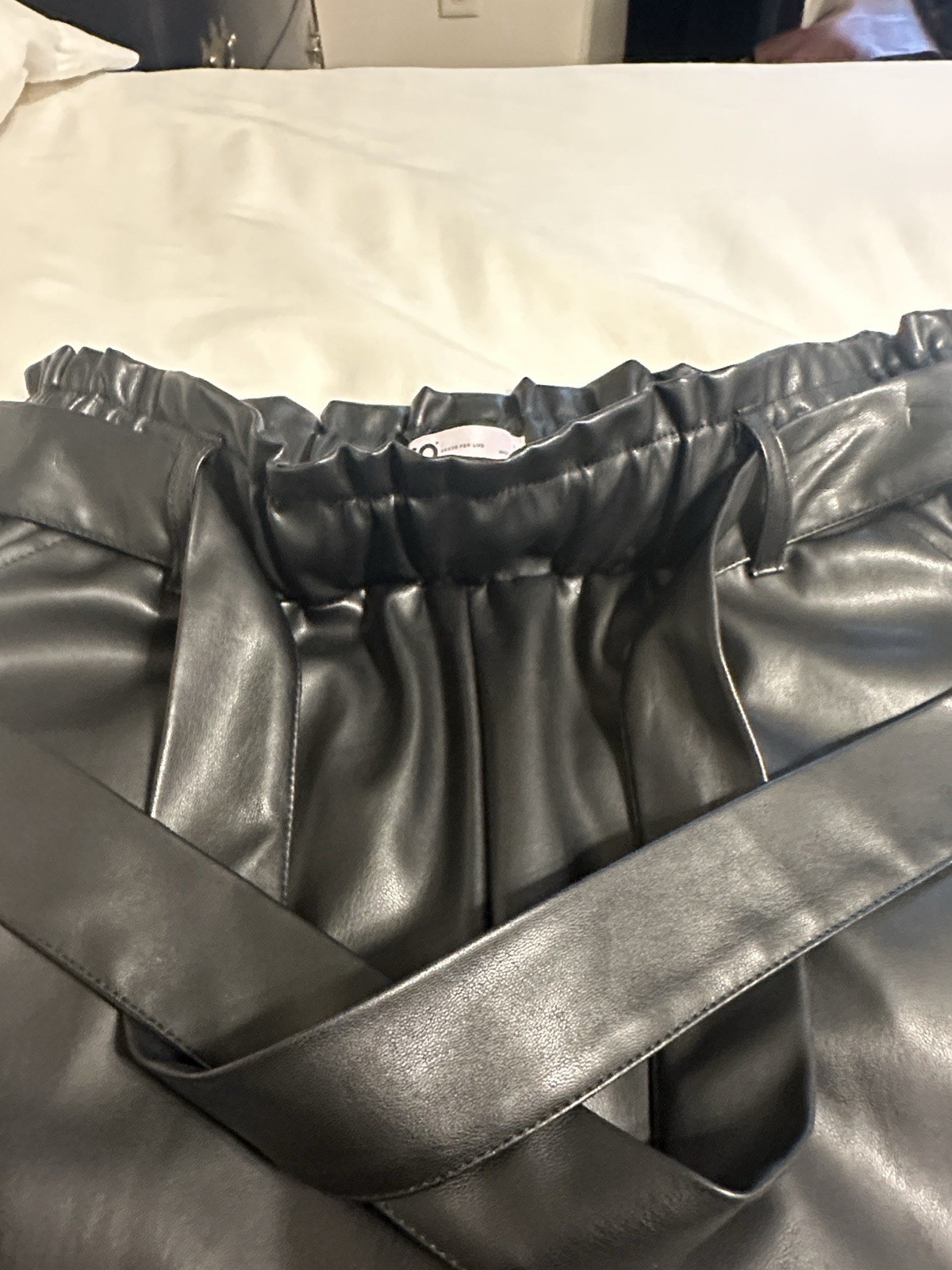 SO Faux Leather Jogger Pants, NEW, Black, Pockets, Size XL