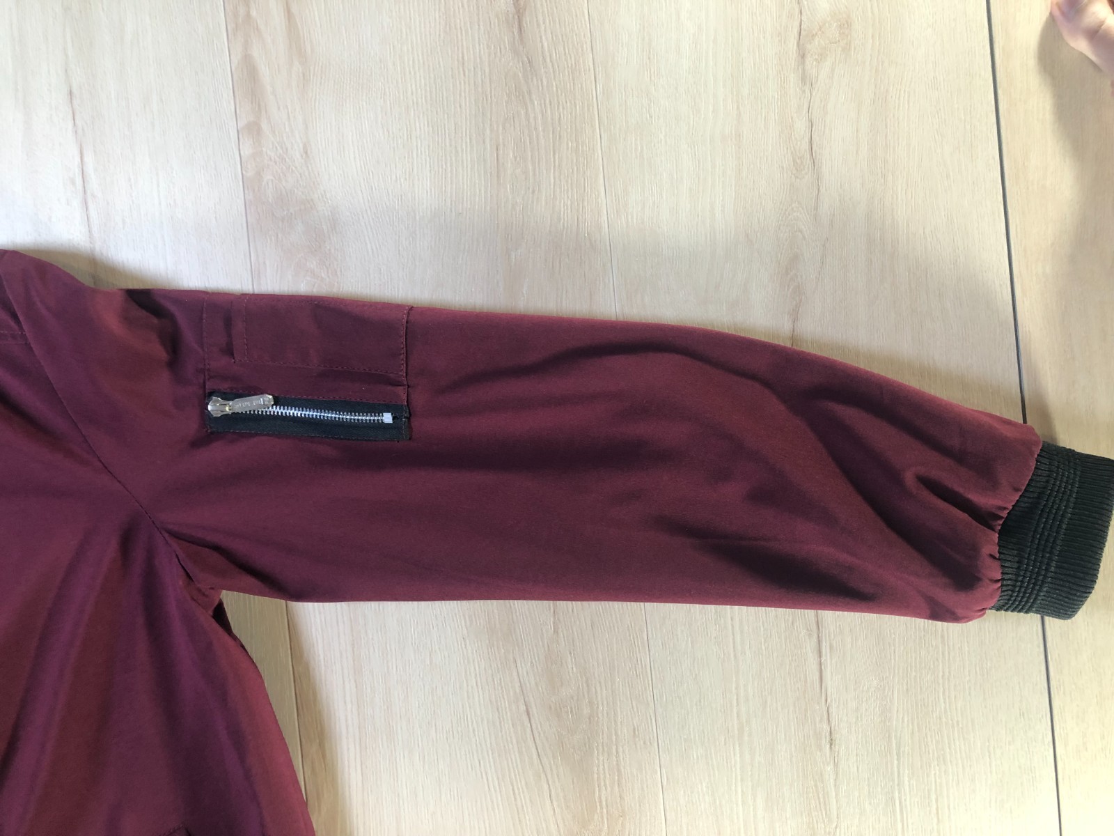 H.T. NIAO Men’s Burgundy Bomber Jacket Full Zip MA-1 Flight Style Size 3XL