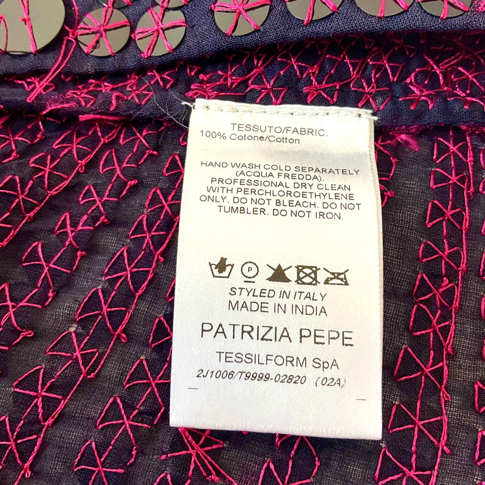Patrizia Pepe Embellished Cropped Cotton Bolero Size IT42