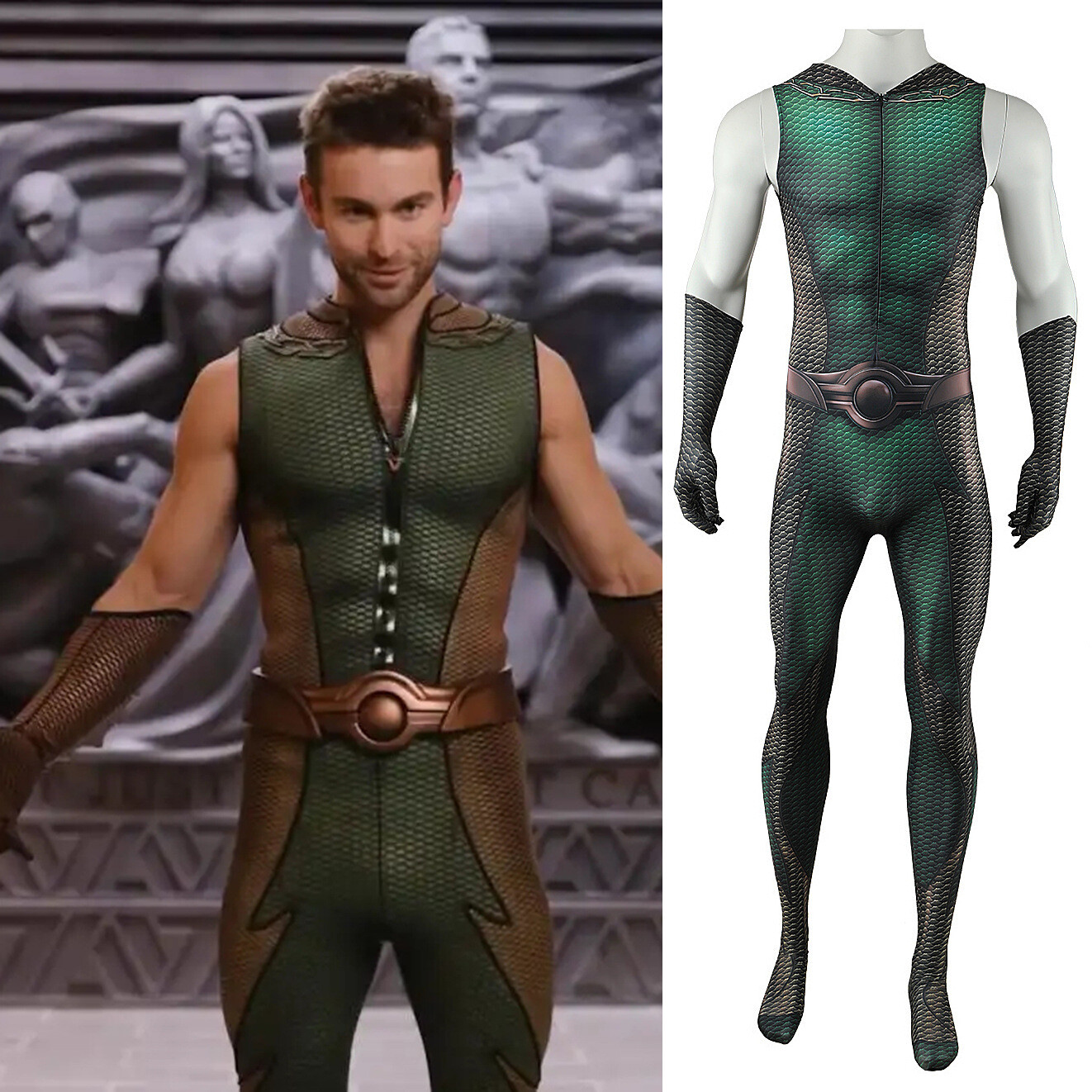 The Deep Cosplay Jumpsuit Superhero The Boys Suit Costume Halloween Adult Kids