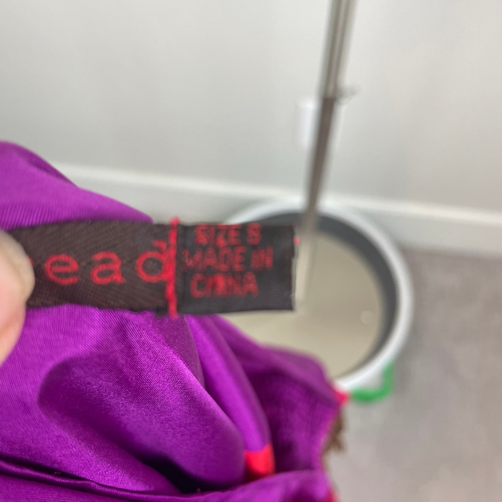 A Common Thread Purple Red Silk Halter Maxi Dres Small