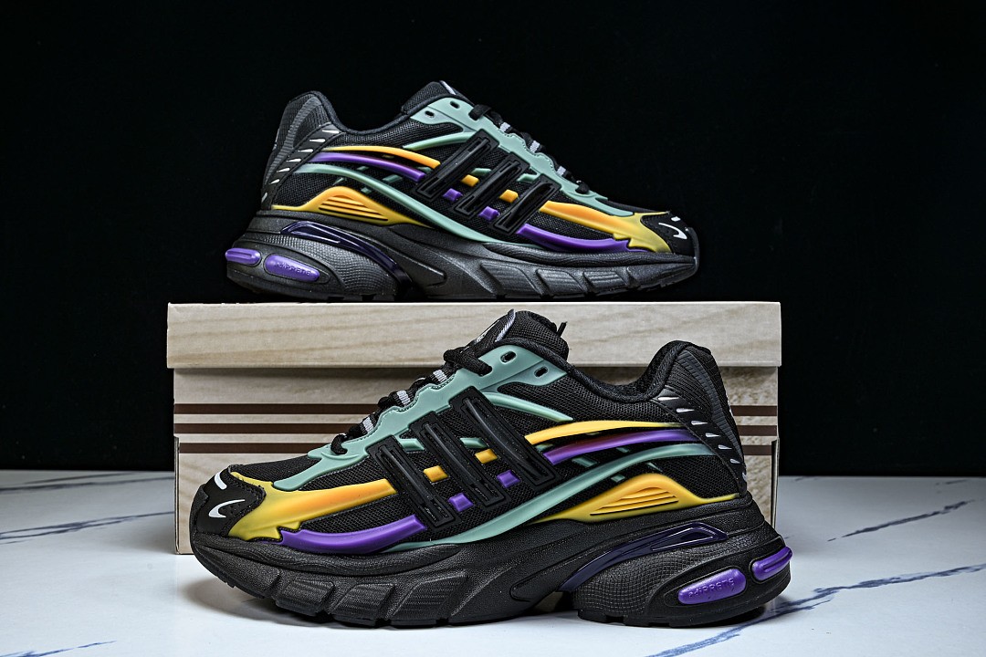KJ5768 ad**as Adistar Jellyfish Pharrell Williams Black/Green Shoes Size 4-13