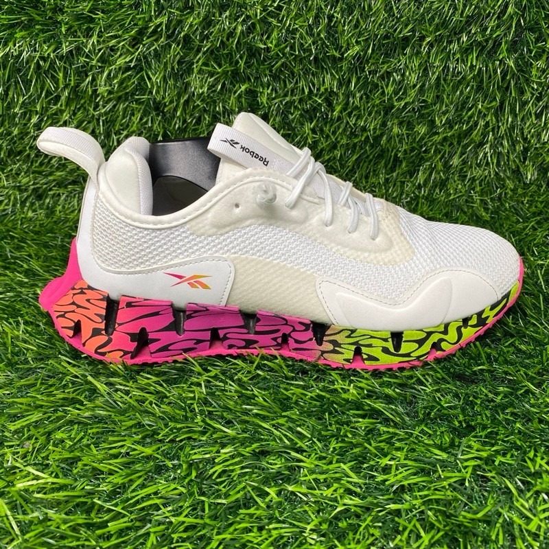 Reebok Zig Dynamica Sneaker Women’s 9 White Proud Pink Acid Yellow 1785