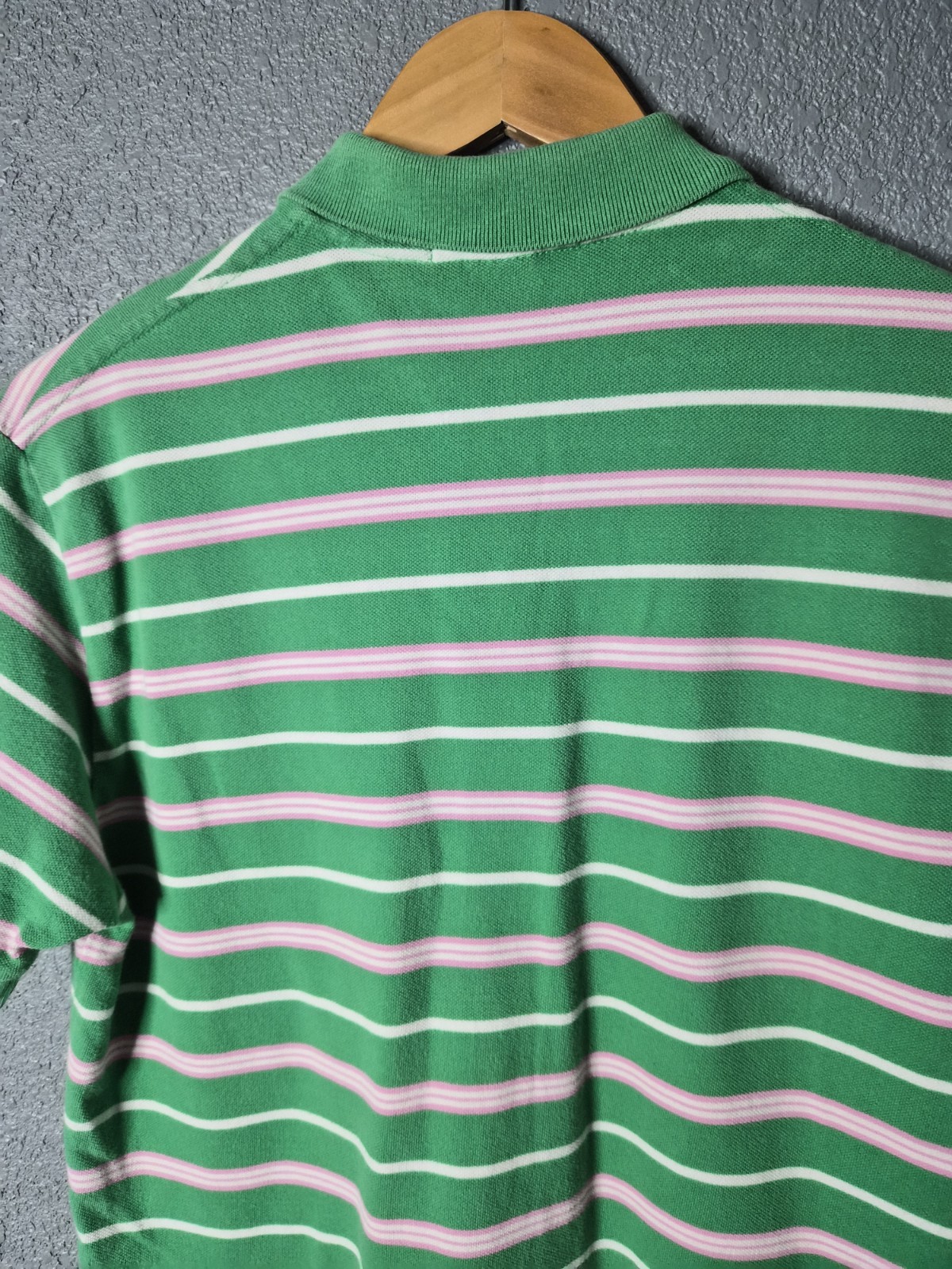 vintage 1990s Polo By Ralph Lauren shirt Stripes Green Pink White Size Medium