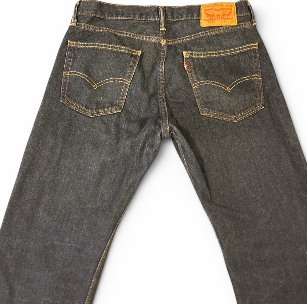 Levi’s 513 Men’s 32×30 Blue Slim Straight Jeans Dark Wash Denim Pants