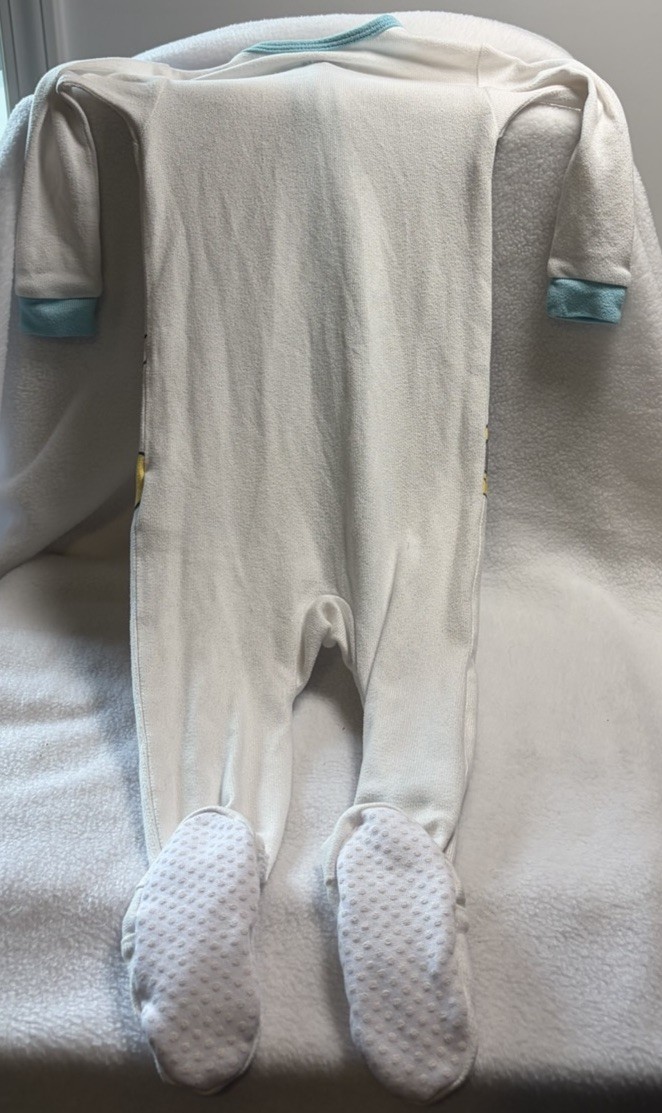 Disney Baby Mickey & Minnie Mouse Long Sleeve Zip-Front Footed Sleepwear 12 MO