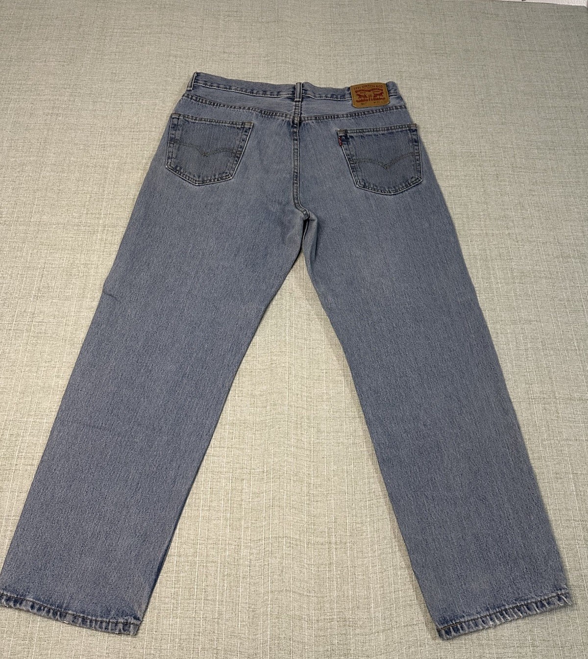 Levi’s 550 Relaxed Fit Medium Blue 100% Cotton Denim Jeans Men’s 36X30