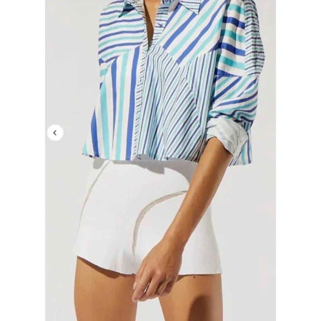 Solid & Striped Charlie Short White Ribbed Knit High Waisted Size Small $175