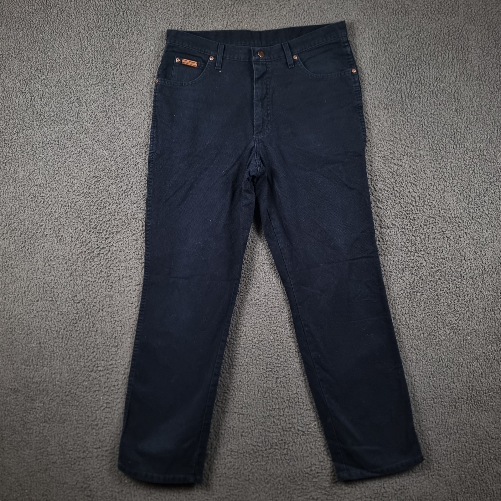 Vintage WRANGLER Jeans Mens W36 L32 Blue Navy Ohio 100% Cotton Canvas Straight