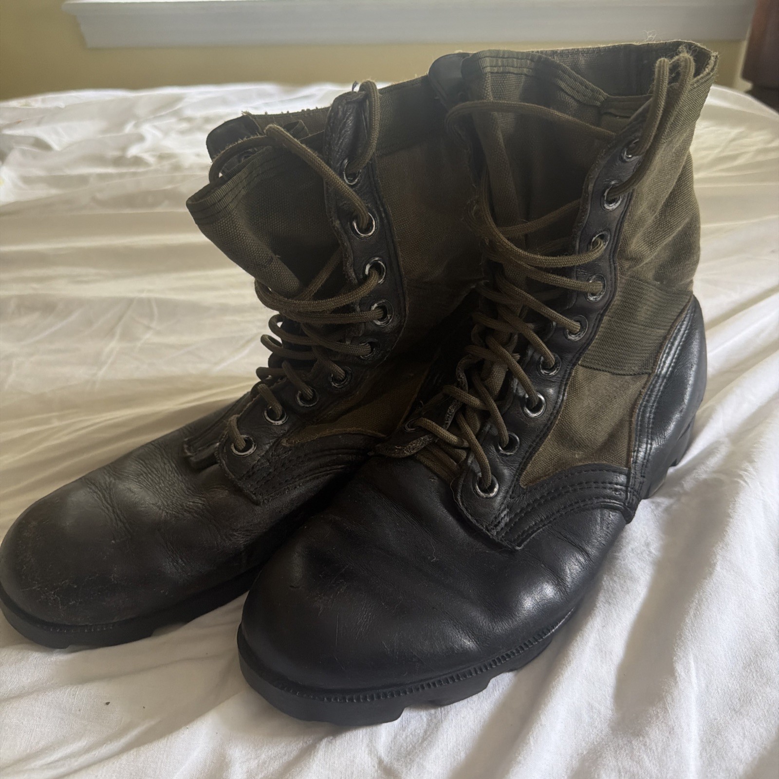 Vintage Late 80’sMilitary Combat Jungle Boots Spike Protective Ro Search 10.5 R