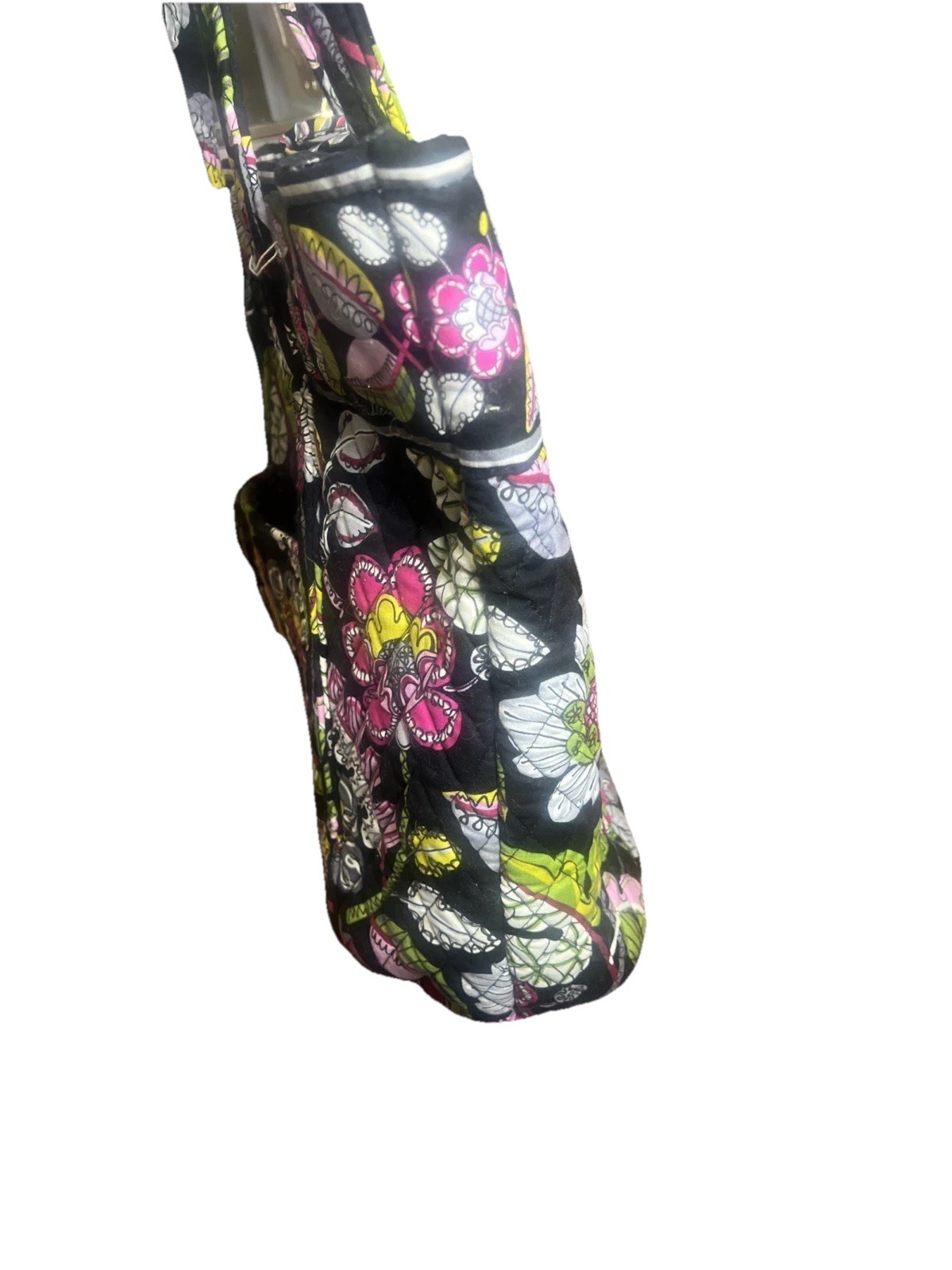 NWT Vera Bradley (2014) Retired Moon Blooms Floral Print Turnlock Tote Boho Chic