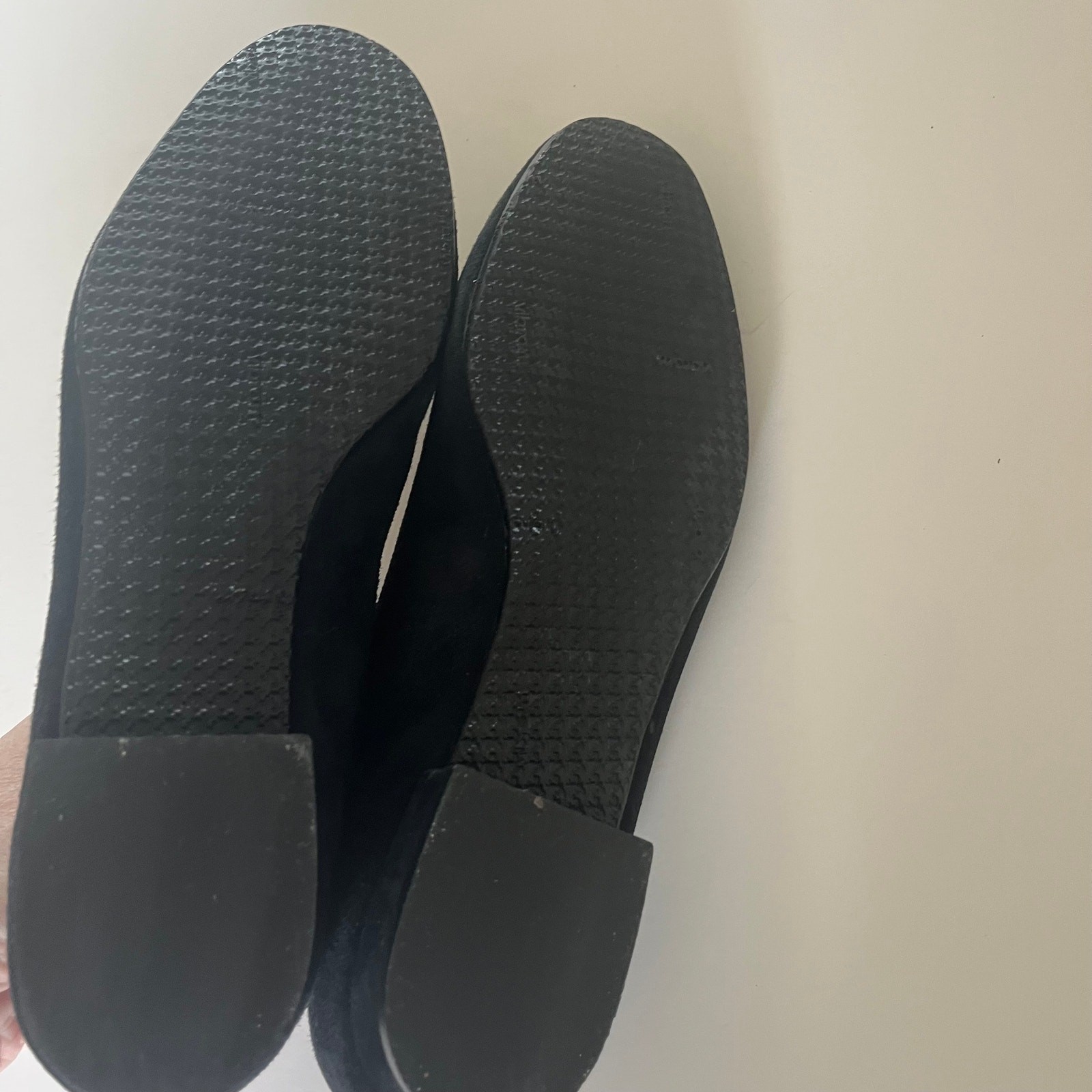 Claudia Ciuti Black Suede Emblem Flat Women’s 7N Made in Italy Ballet Slip On