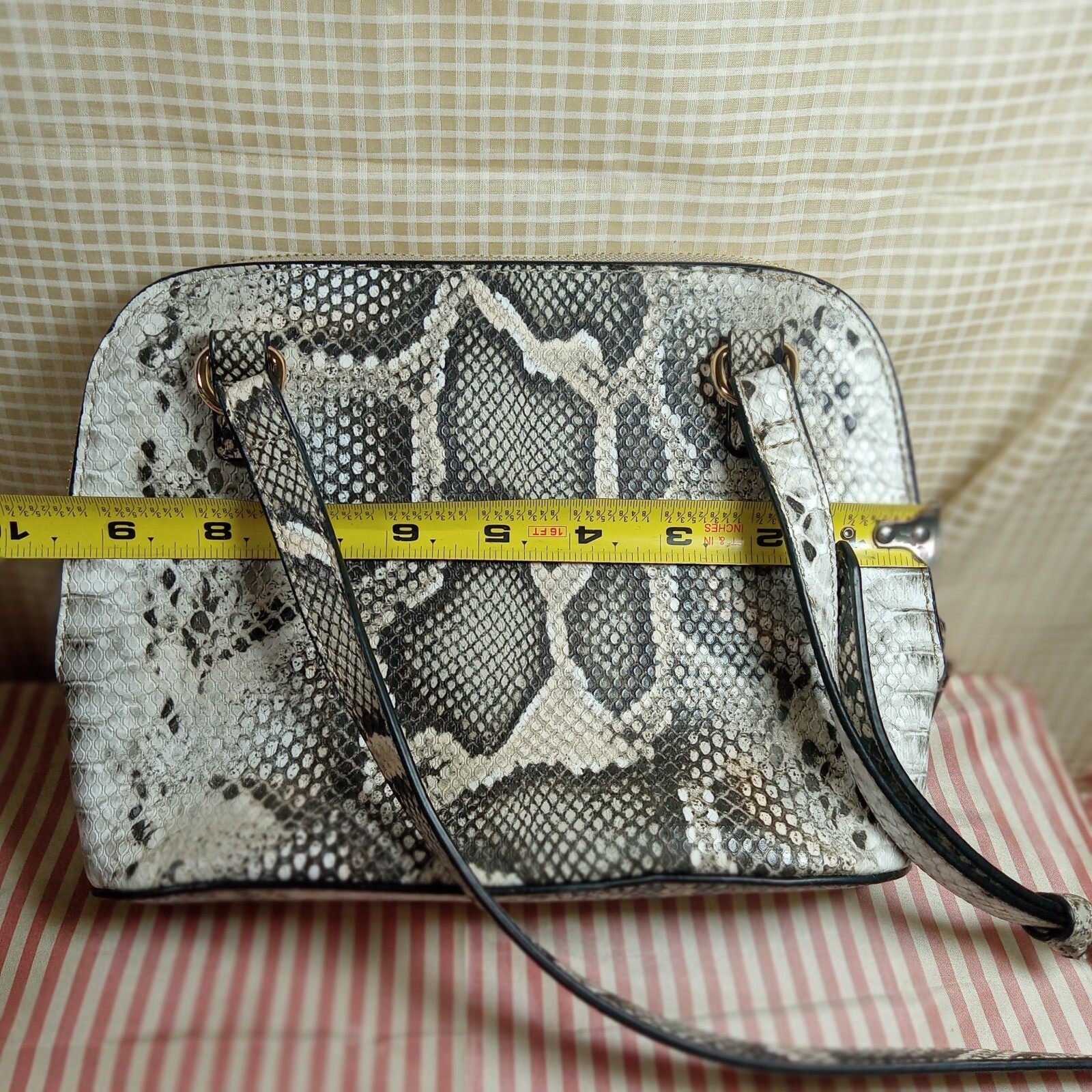 ☆Anne Klein☆ Snake Print Lined Crossbody Handbag 10 X 7 X 3
