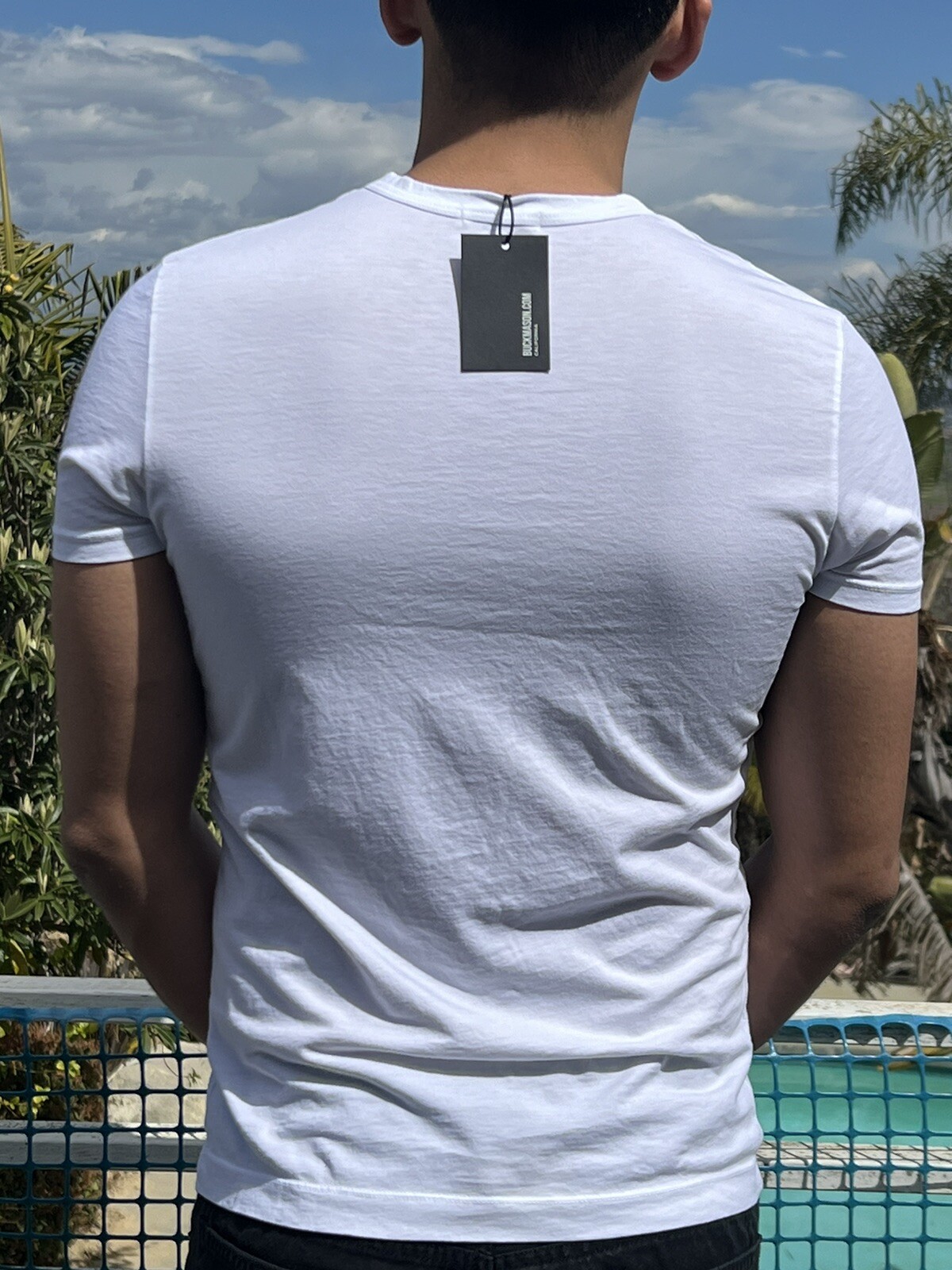 NWT Men Buck Mason 100% Pima COTTON Classic Straight Hem White T-Shirt Tee
