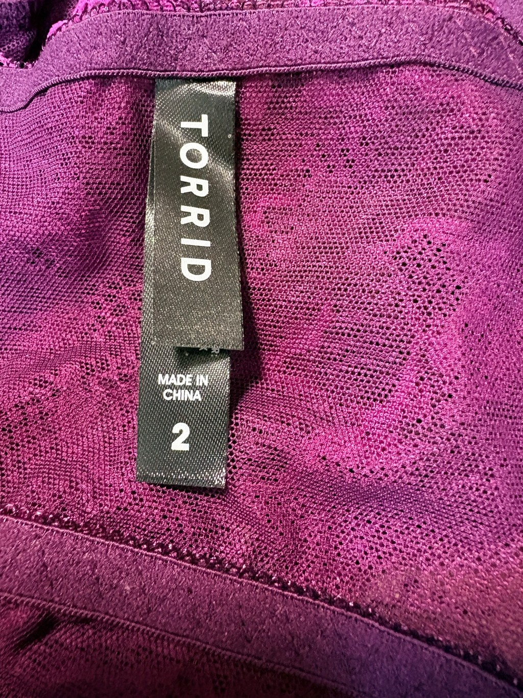 TORRID Unlined Cross Dye Lace Longline Bralette Size Torrid 2 (18/20) BerryBlend