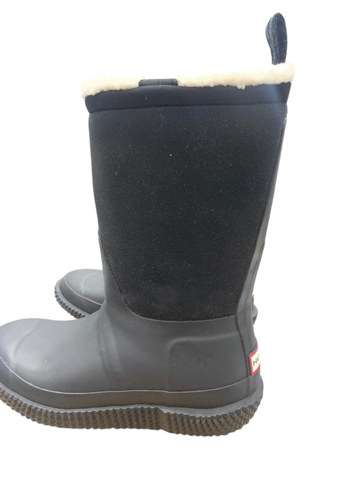 Hunter Women Insulated Webbing Shearling Boots Black Size 6