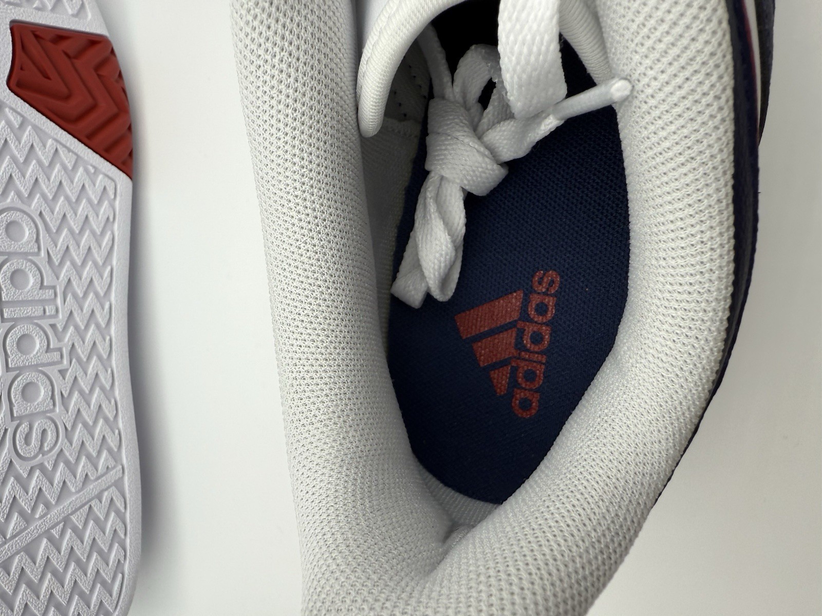 NIB Adidas Hoops 4.0 White Blue Red Navy JQ9986 Men 6.5 7 8 8.5 9 9.5 10 10.5 11