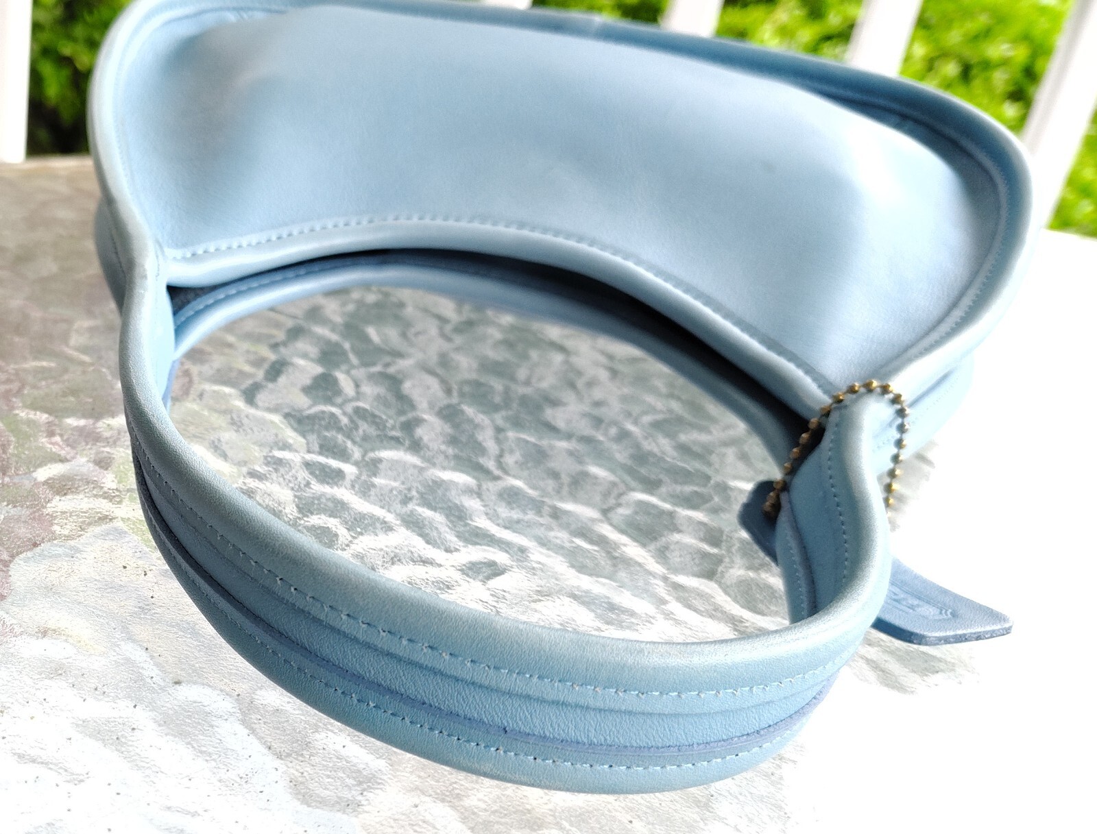 Coach RARE MINI 9027 Sky Blue Leather Ergo Shoulder Bag