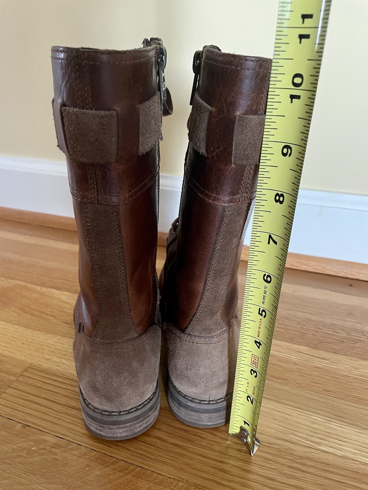 TIMBERLAND Earthkeepers Savin Hill Brown Full Zip Mid Calf Boots Size 6