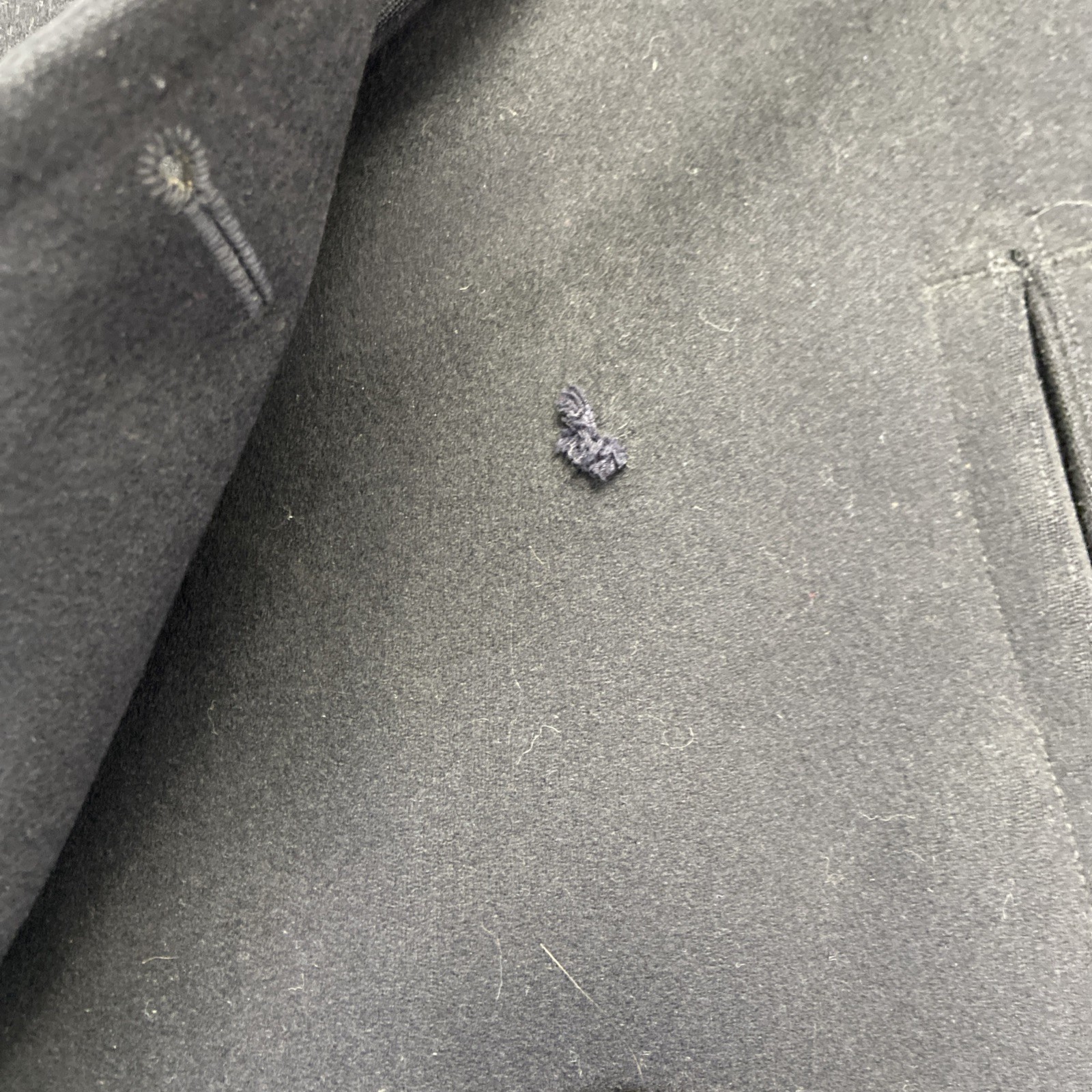 Vintage US Navy Kersey Wool Pea Coat Mens 36 Reg Navy 60s USA Military Issue