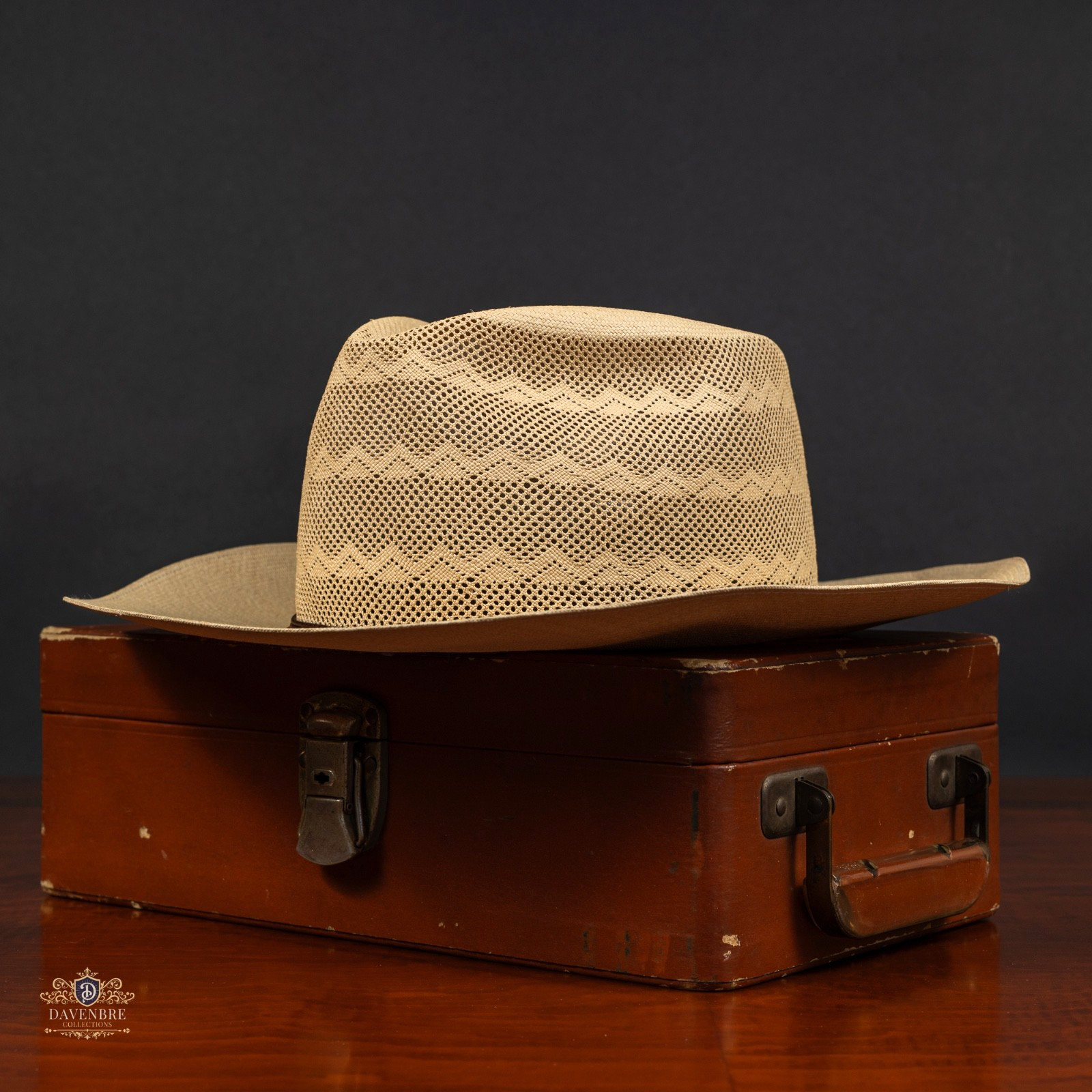 Montecristi Custom Hat Works Three Point Semi-Calado Straw Panama Natural 7 3/8