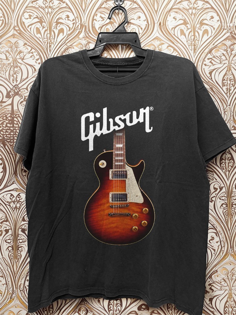 New Gibson Tee Les Paul Guitar Unisex T Shirt Basic Unisex T-Shirt Size S-5XL