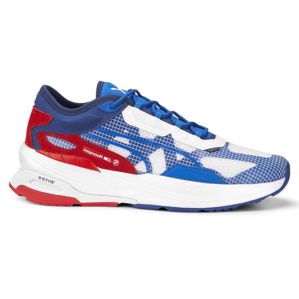 PUMA Bmw M Motorsport X Extent Nitro Lace Up Mens Blue, Red, White Sneakers Cas