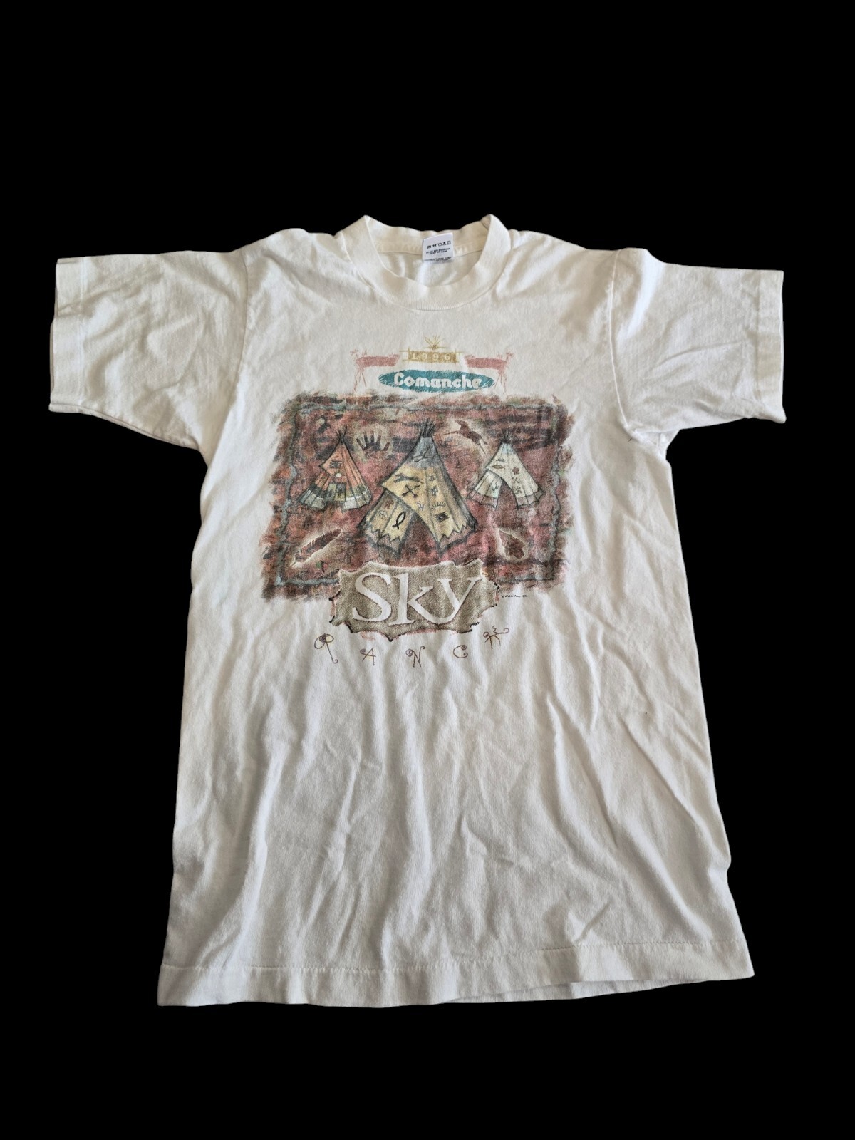 Vintage Comanche Sky Ranch 1996 Mens Religious Camp T Shirt Small