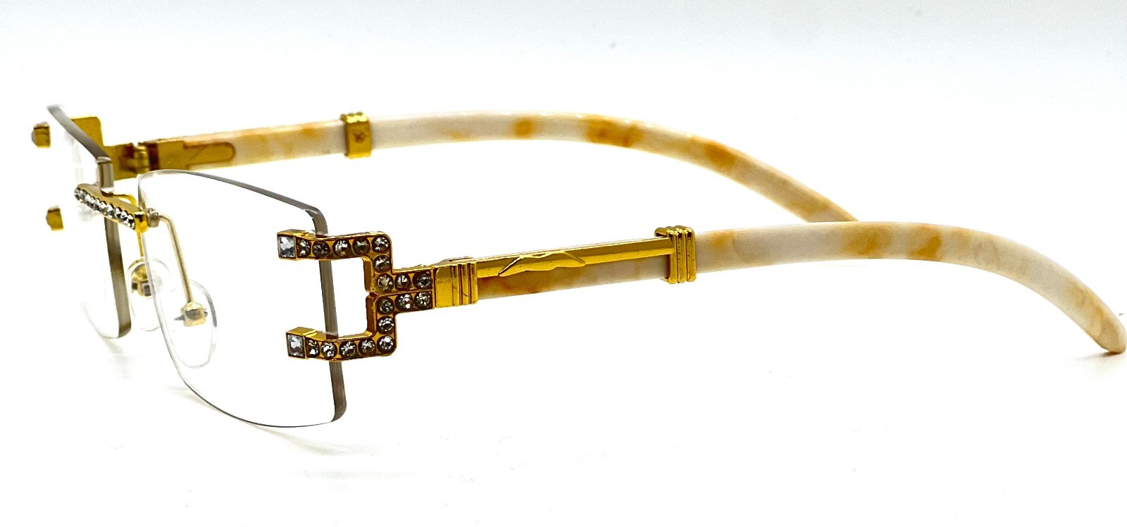 Hip Hop Sunglasses Men Designer Rimless Bling Diamond Shades Classic Rapper New