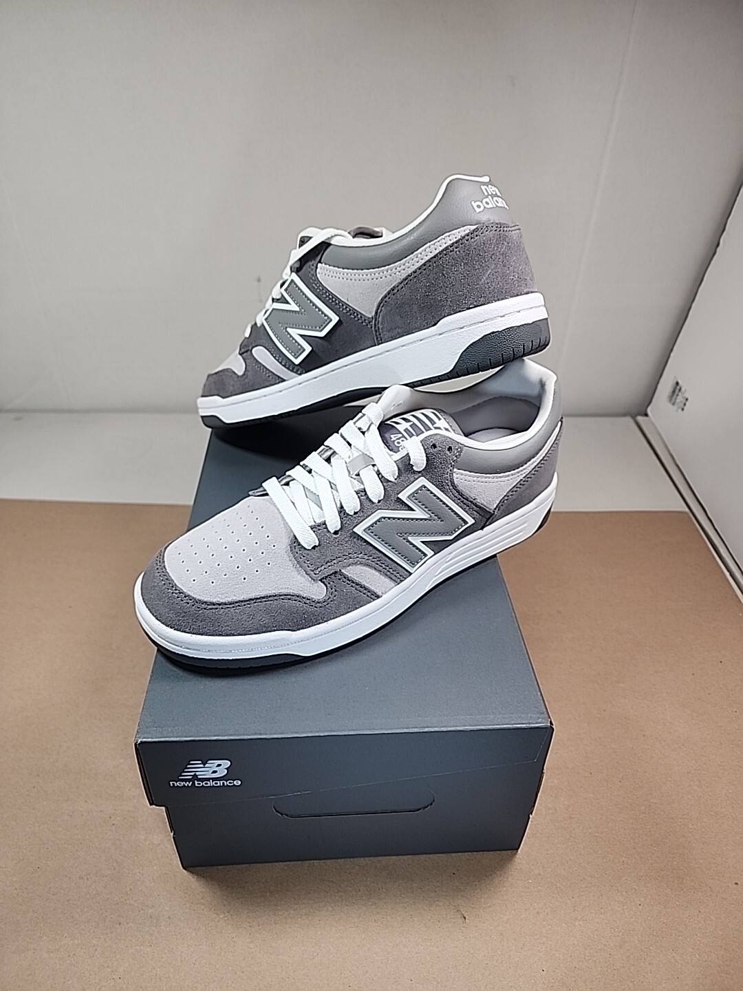 Size 9.5 New Balance 480 Castlerock Raincloud BB480LEC Grey White Unisex Men’s