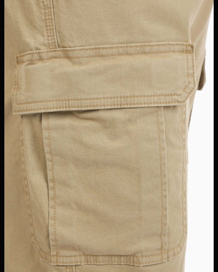 Men’s Wrangler Flex Cargo Pants Relaxed Fit Tech Pocket Elmwood Khaki ALL SIZES