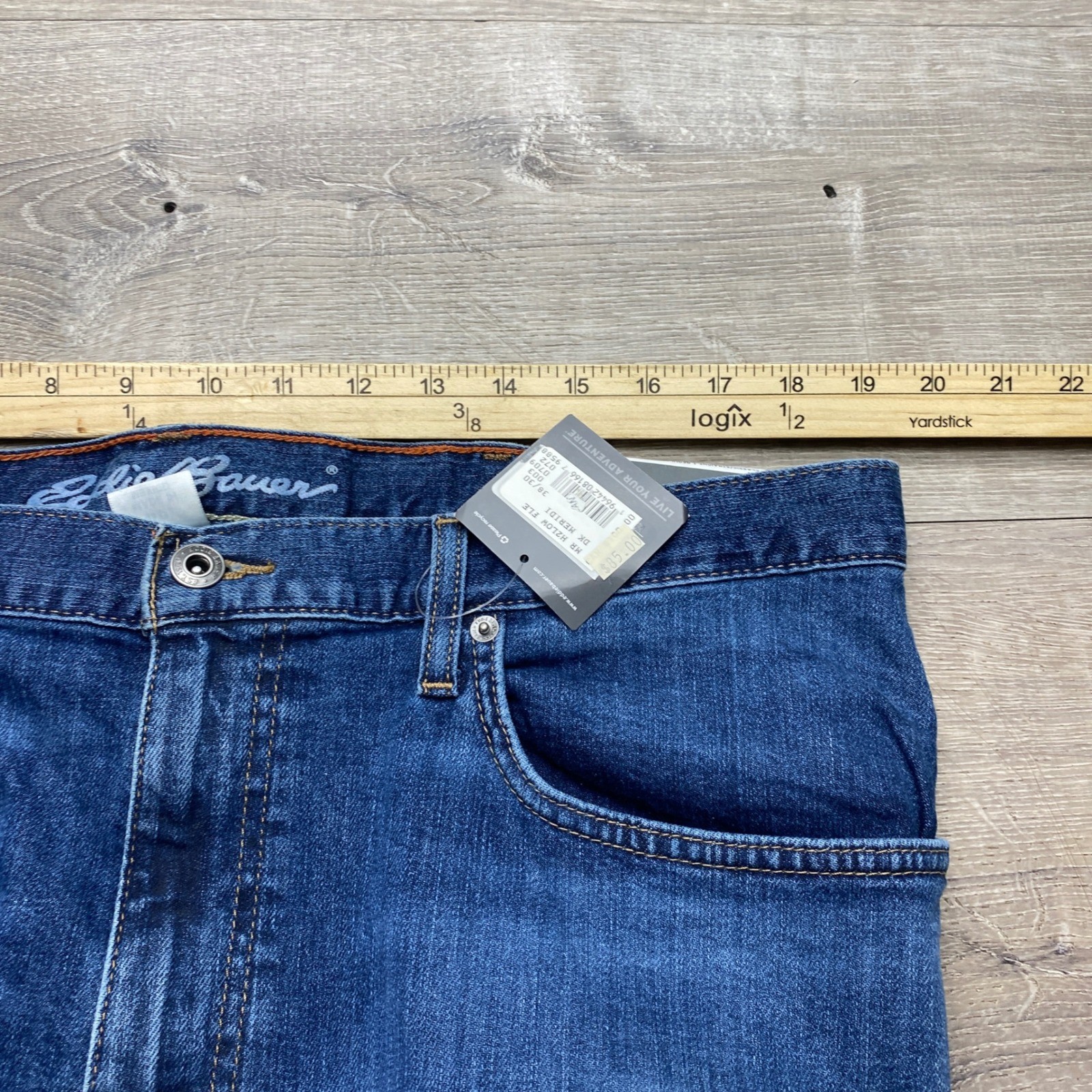 Eddie Bauer Jeans Classic Straight Mens 38×30 Blue Denim NWT Regular Fit Pants