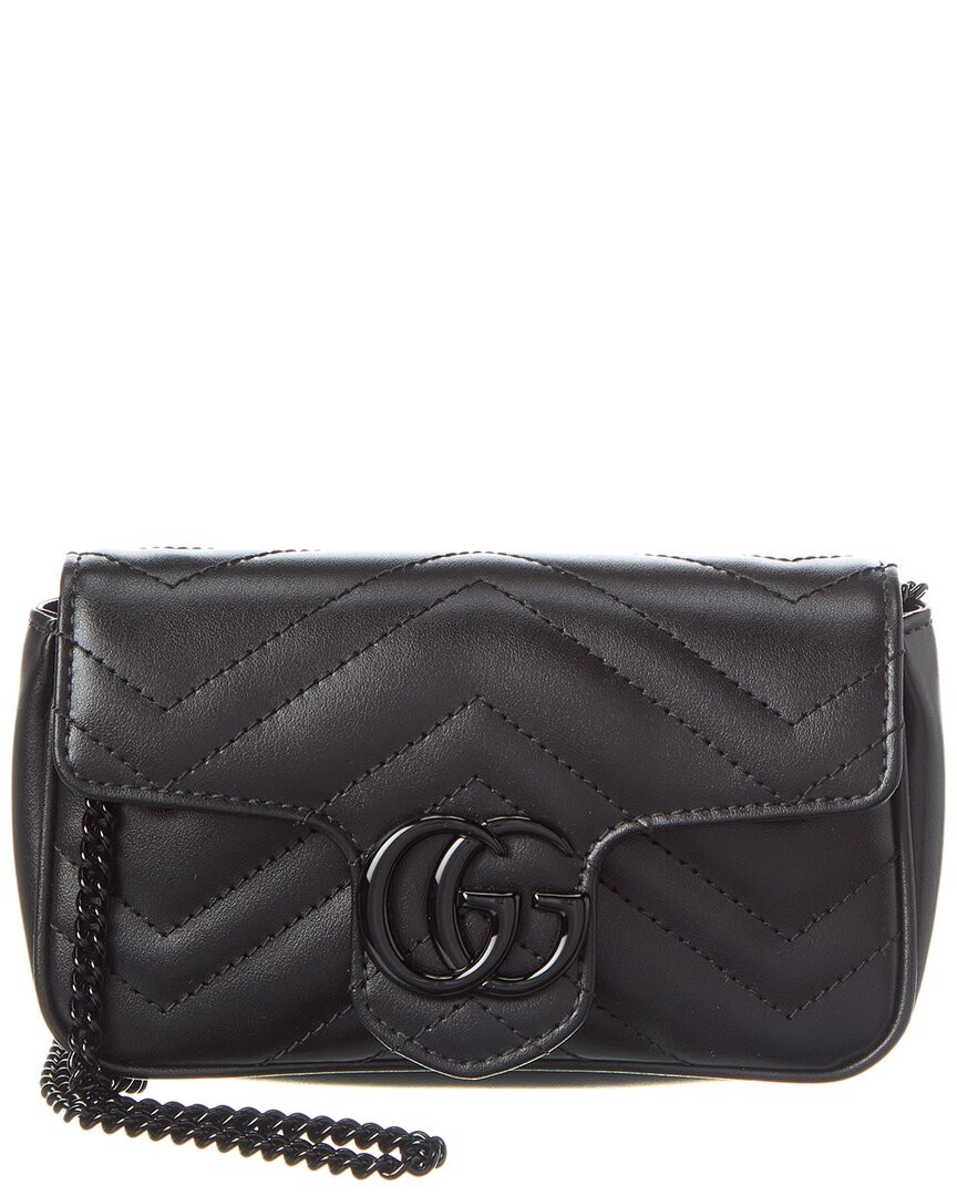 Gucci Gg Marmont Super Mini Matelasse Leather Shoulder Bag Women’s Black