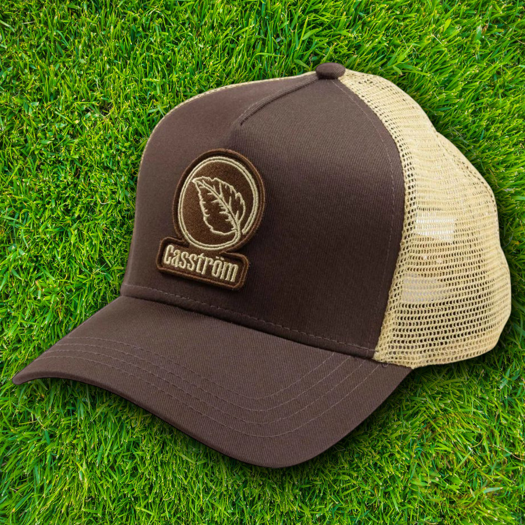 Casstrom Lapland Trucker Cap Brown Beige Mesh Back Snap Adjustment Fits Most
