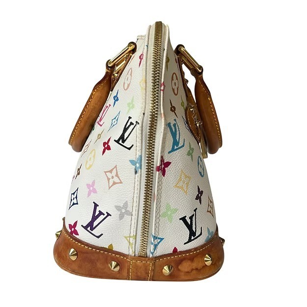 US Seller! Authentic Louis Vuitton Murakami vintage multicolor white Blanc Alma