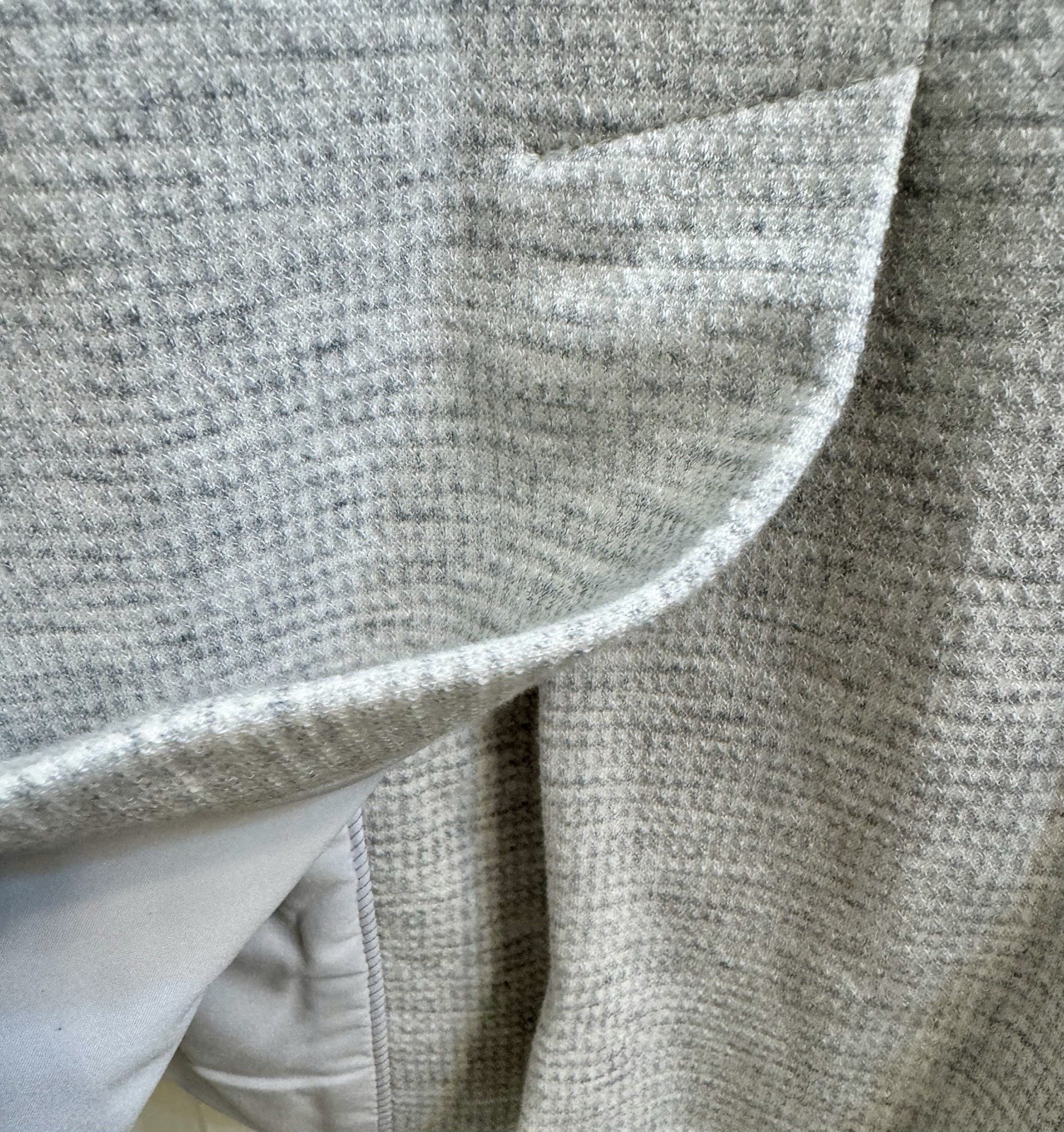 TALBOTS Aberdeen Knit Blazer Jacket Heather Gray Two Button Stretch Comfort (1X)