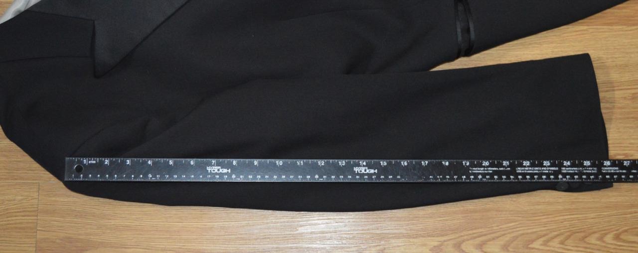 USA Tallia 52 R Custom Made Double breasted no vent wool dinner tuxedo suit g3j5