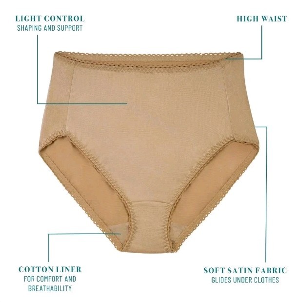 Vanity Fair Women’s 4XL Hi-Cut Light Control Undershapers Briefs Panties #10725