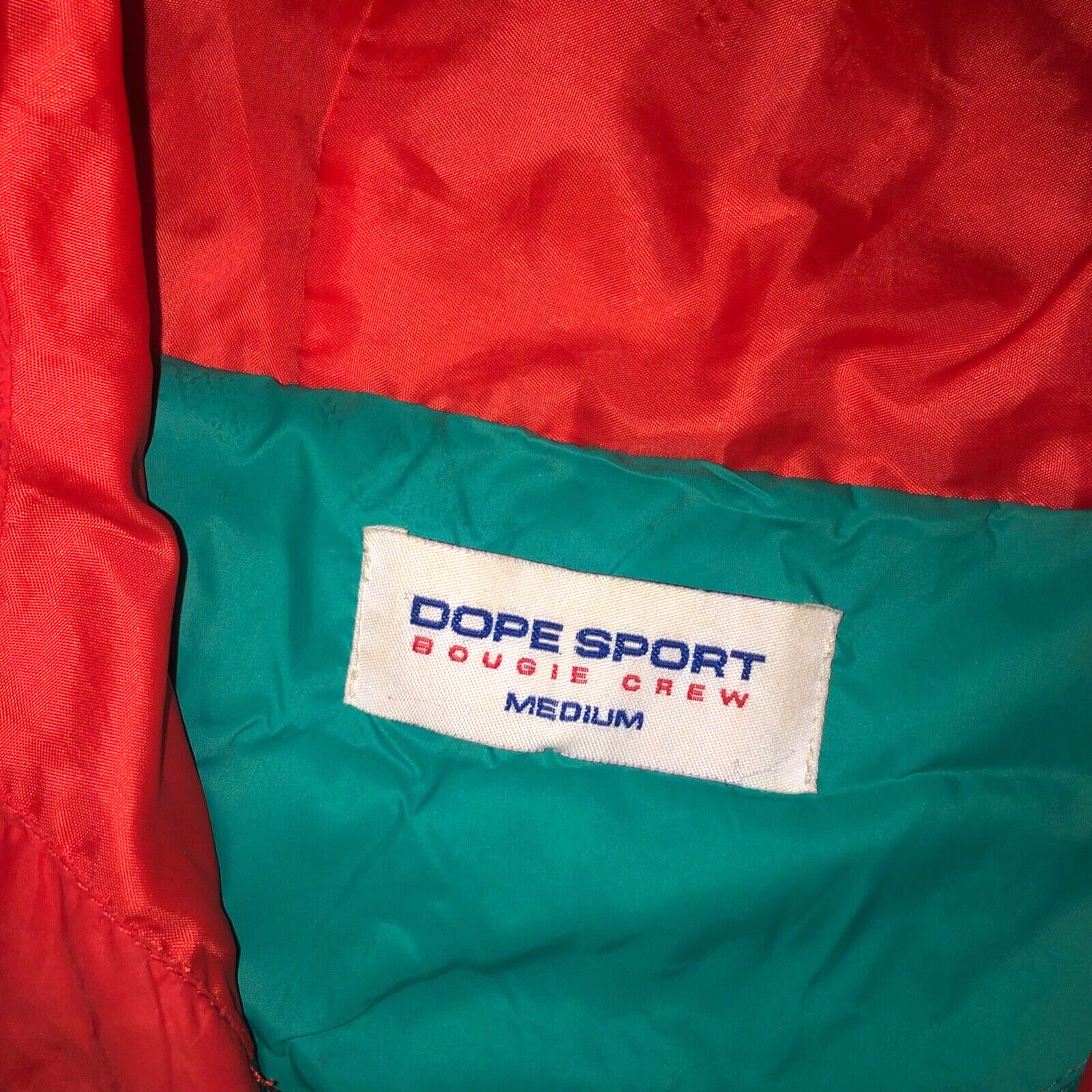 Vintage 90s DOPE SPORT WINDBREAKER JACKET Color Block Rap Hip Hop Skate 1990s M