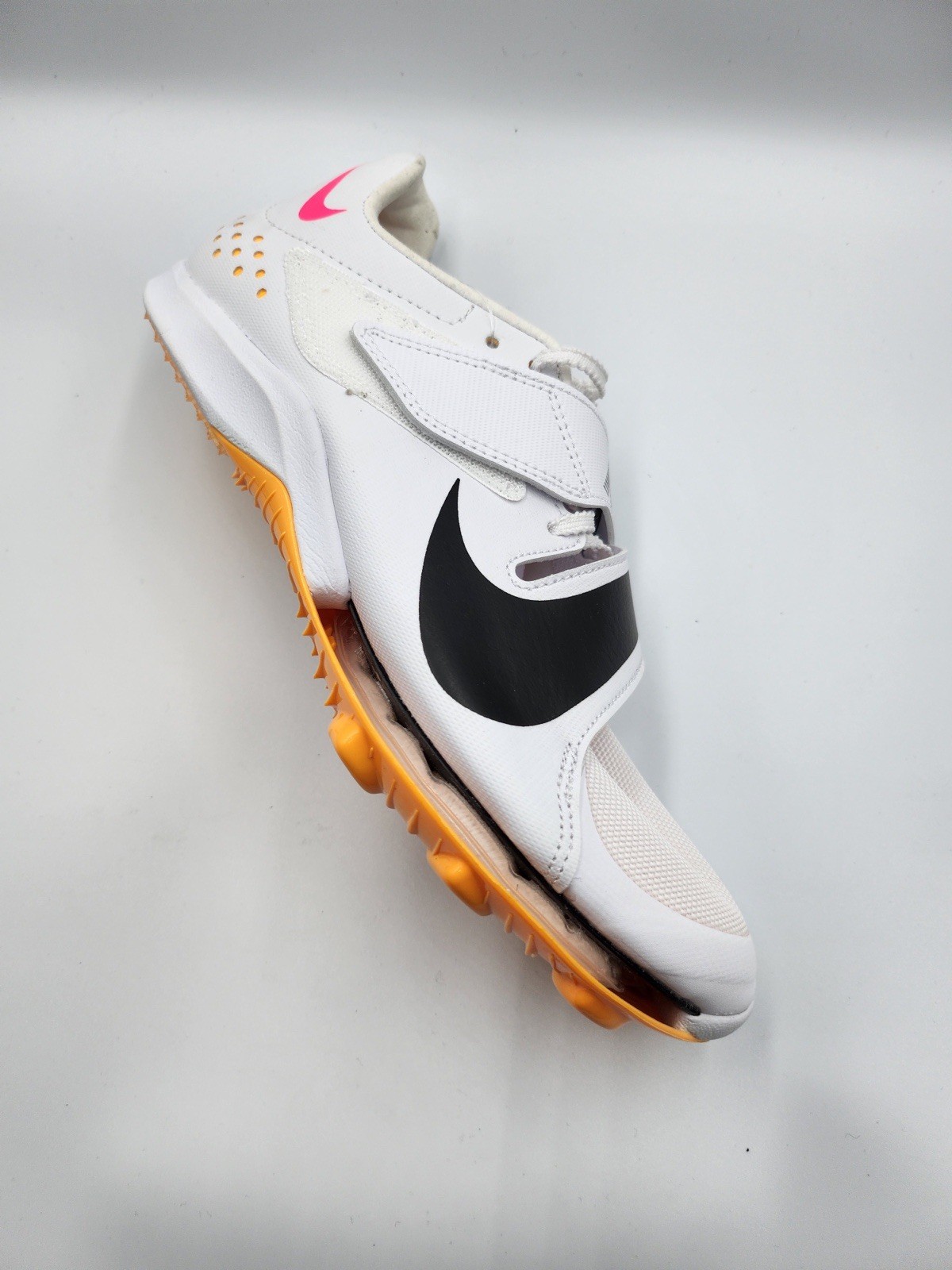 Nike Men’s Size 5 Air Zoom LJ Long Jump Elite Track Field White Orange – New