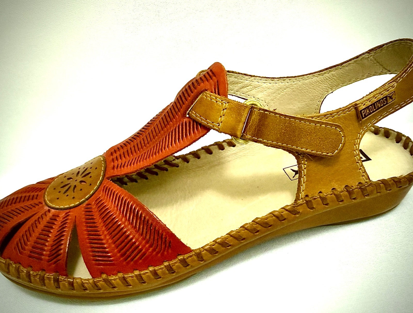 NWOB * Pikolinos Cadaqués Flat Closed Toe Buckle Heel Strap Sandals 39 / 8.5