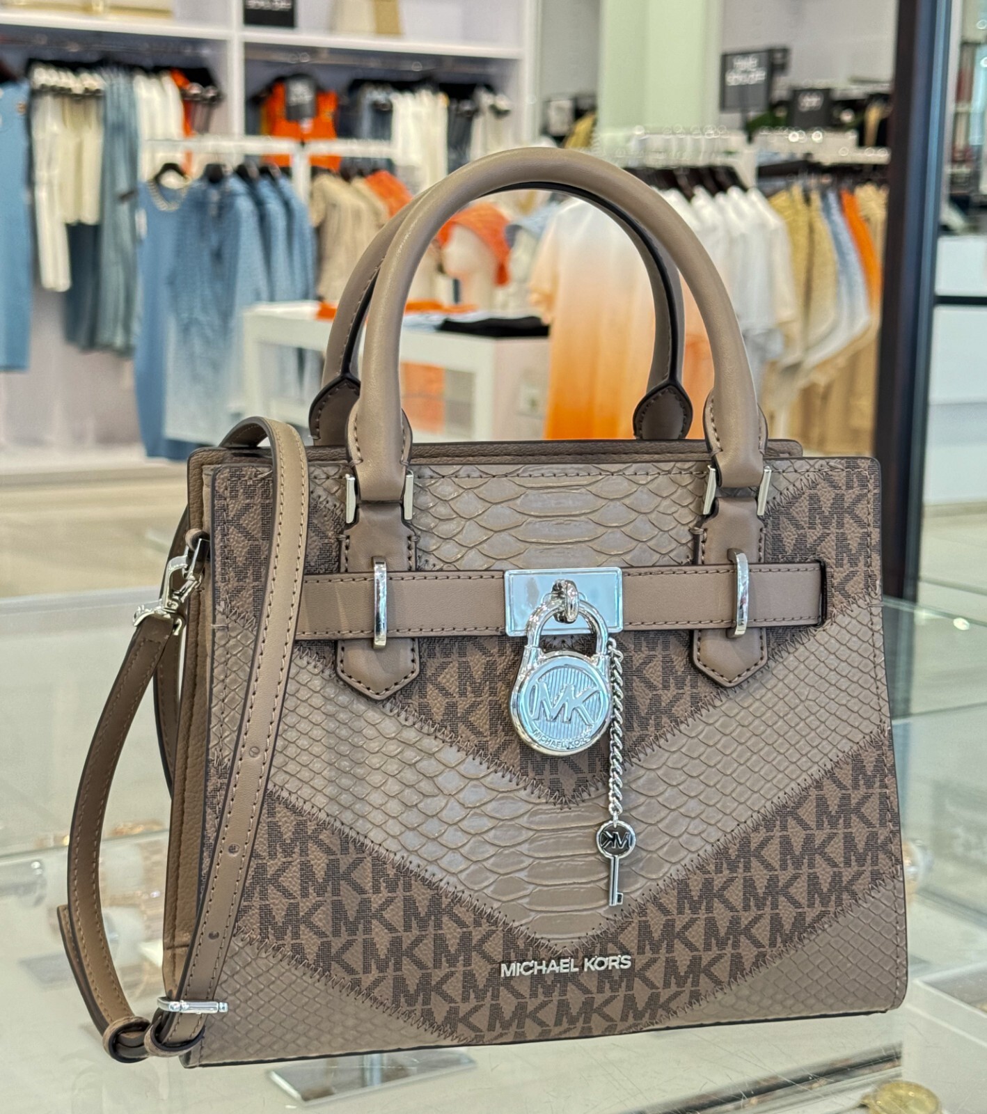 MICHAEL KORS HAMILTON SMALL TOP ZIP SATCHEL SHOULDER CROSSBODY BAG